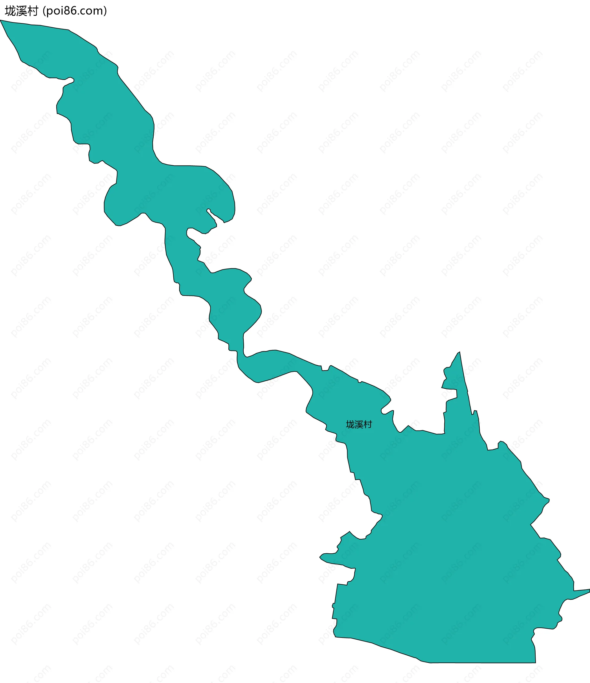 垅溪村边界地图