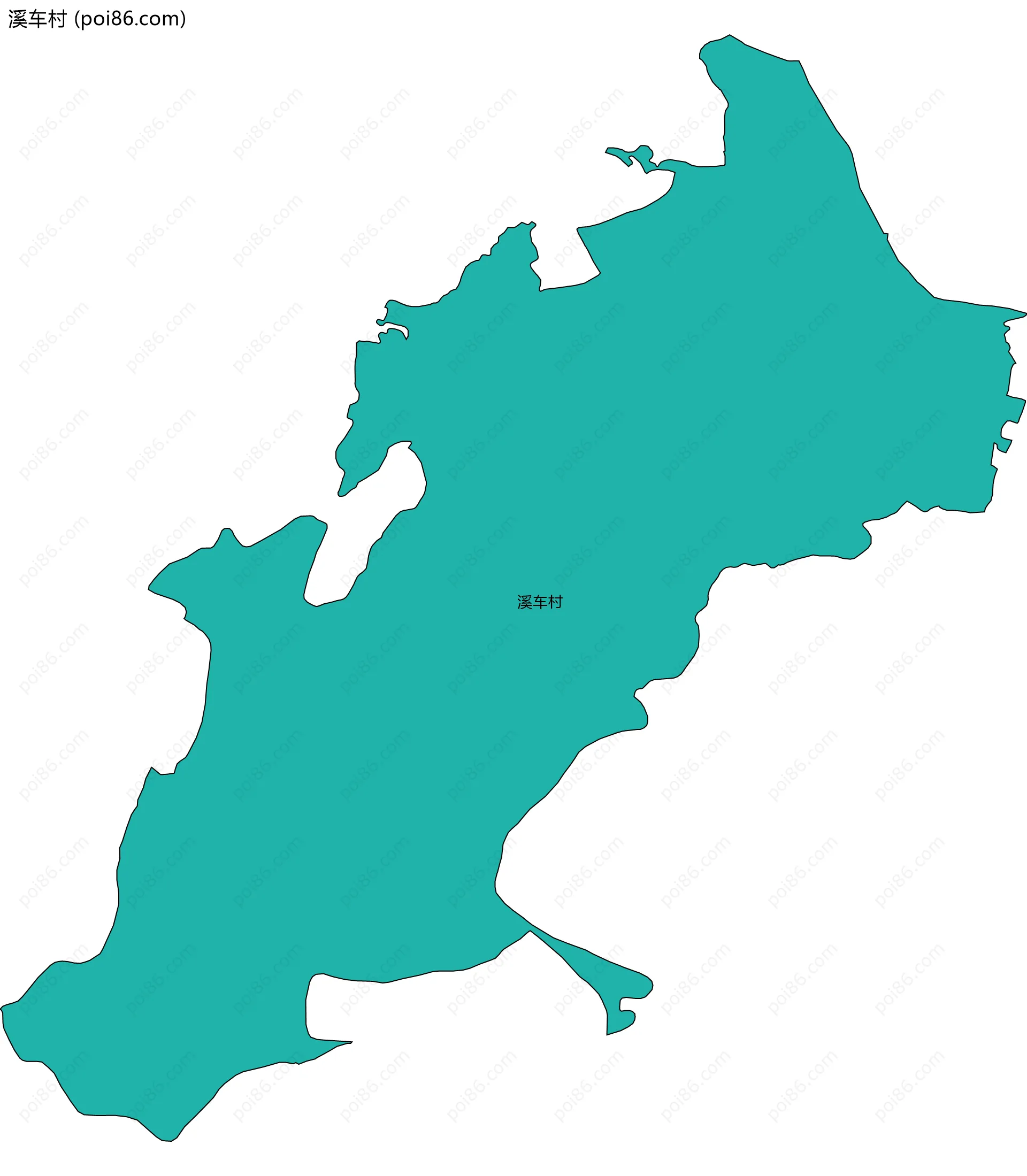 溪车村边界地图