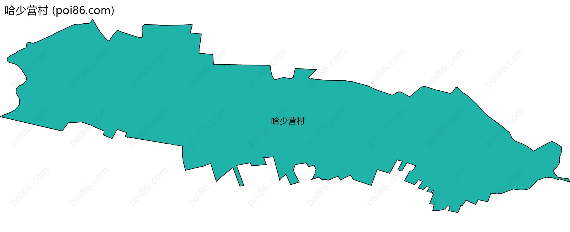 哈少营村边界地图