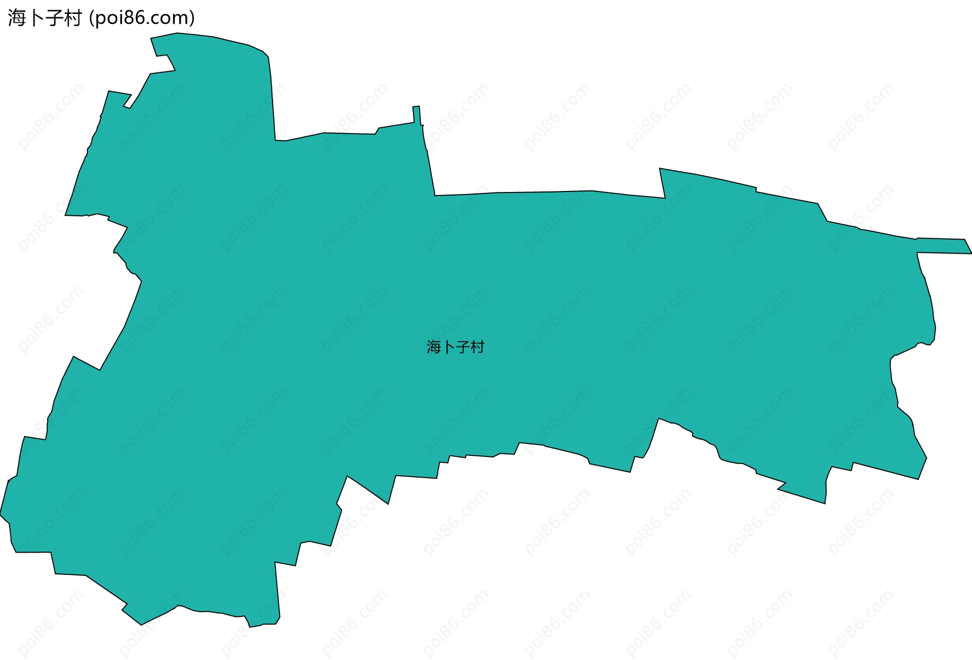 海卜子村边界地图