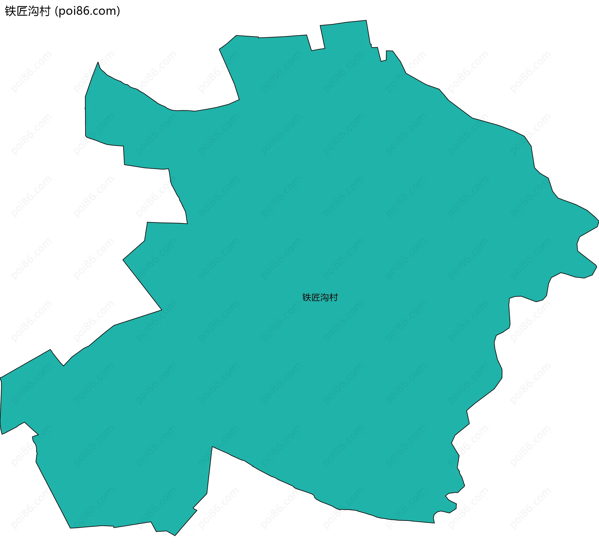 铁匠沟村边界地图
