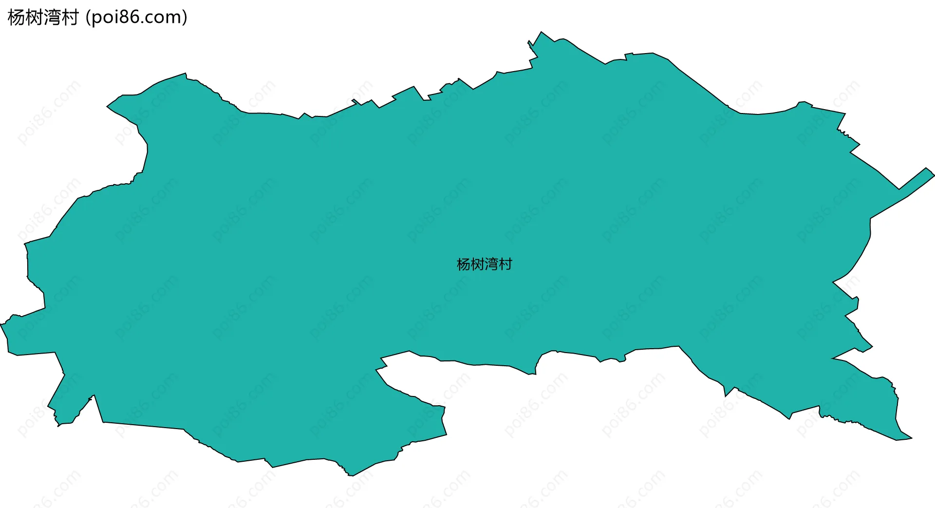 杨树湾村边界地图