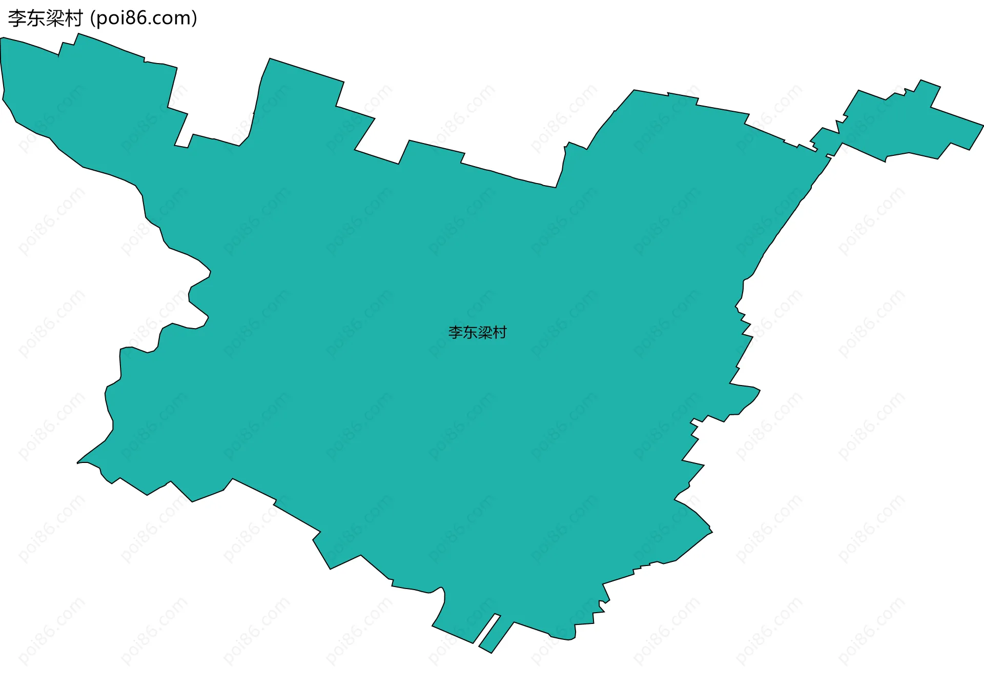 李东梁村边界地图