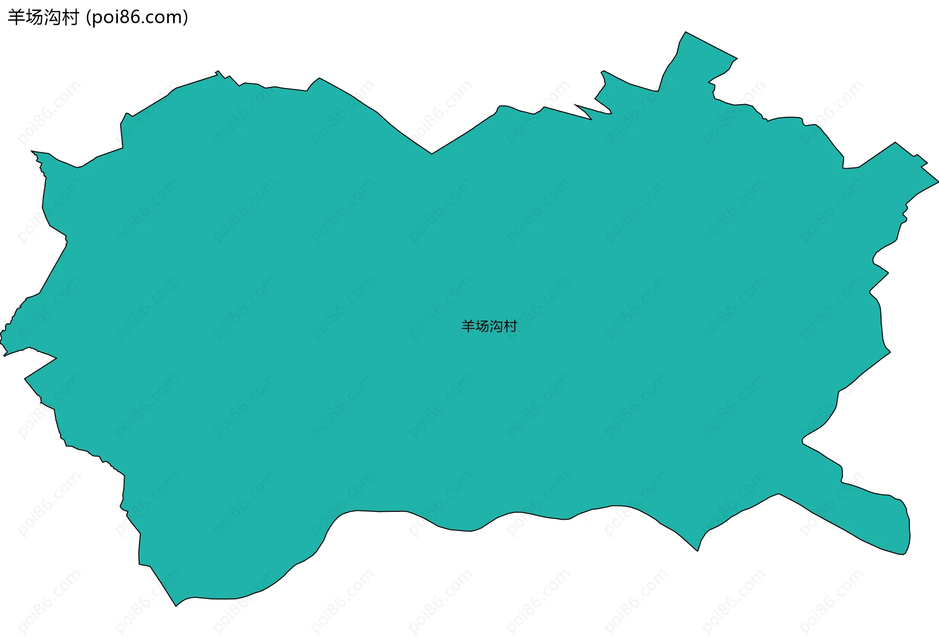羊场沟村边界地图