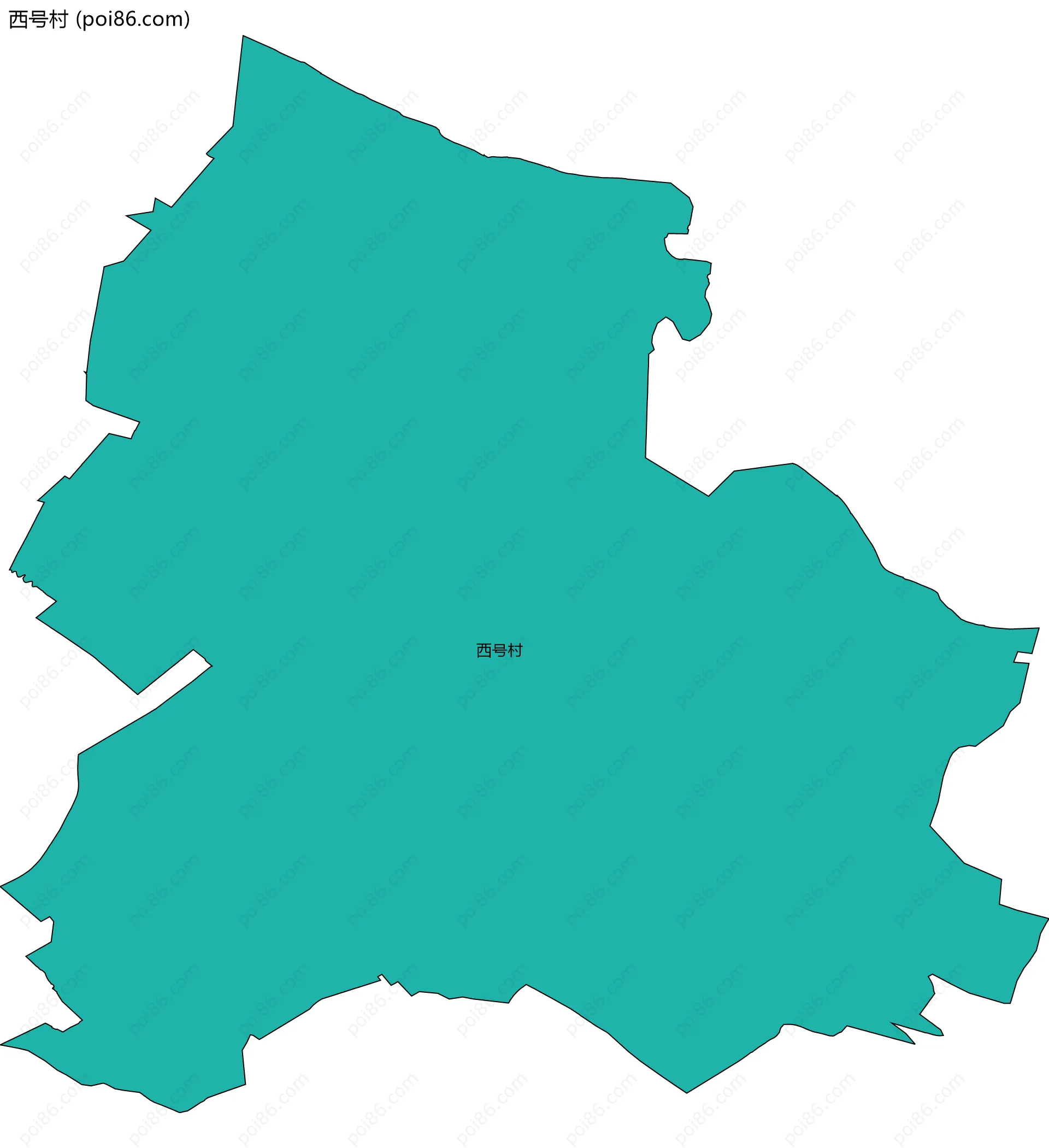 西号村边界地图