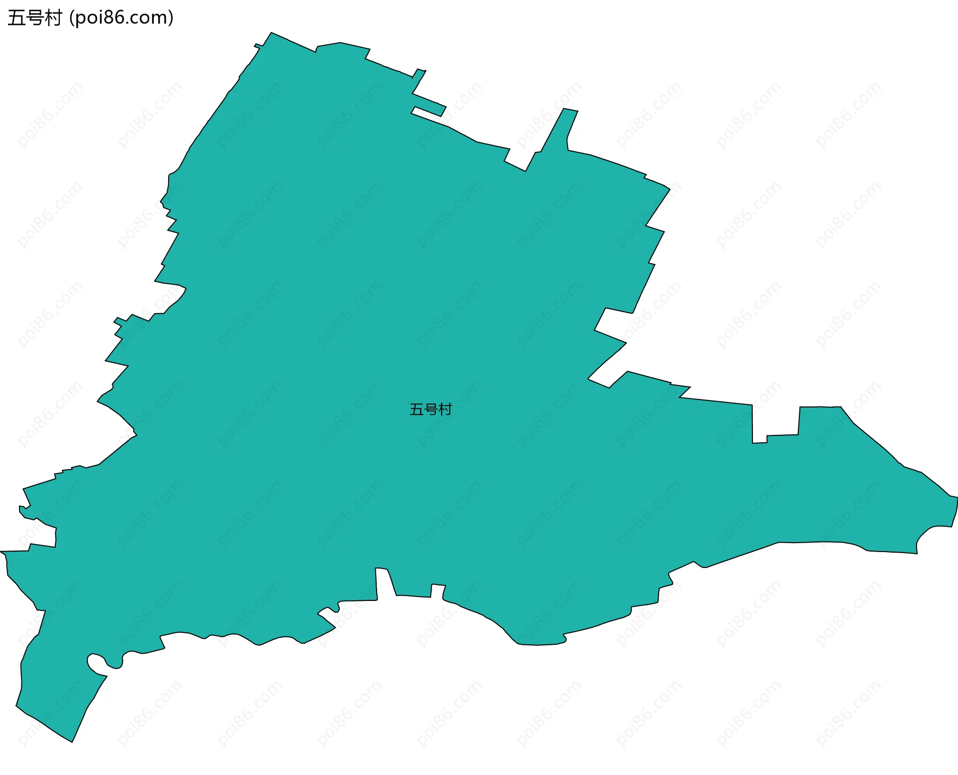 五号村边界地图