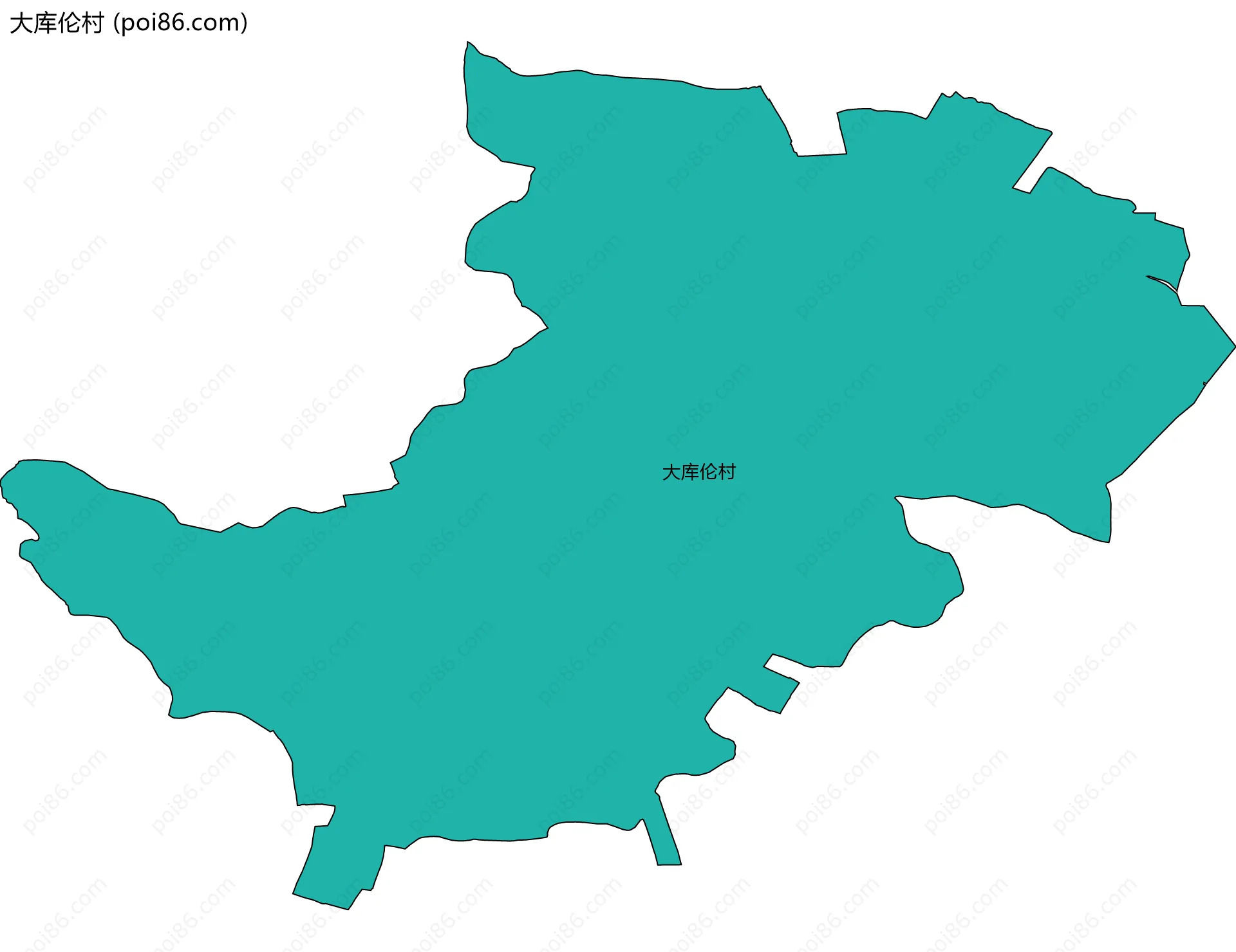大库伦村边界地图