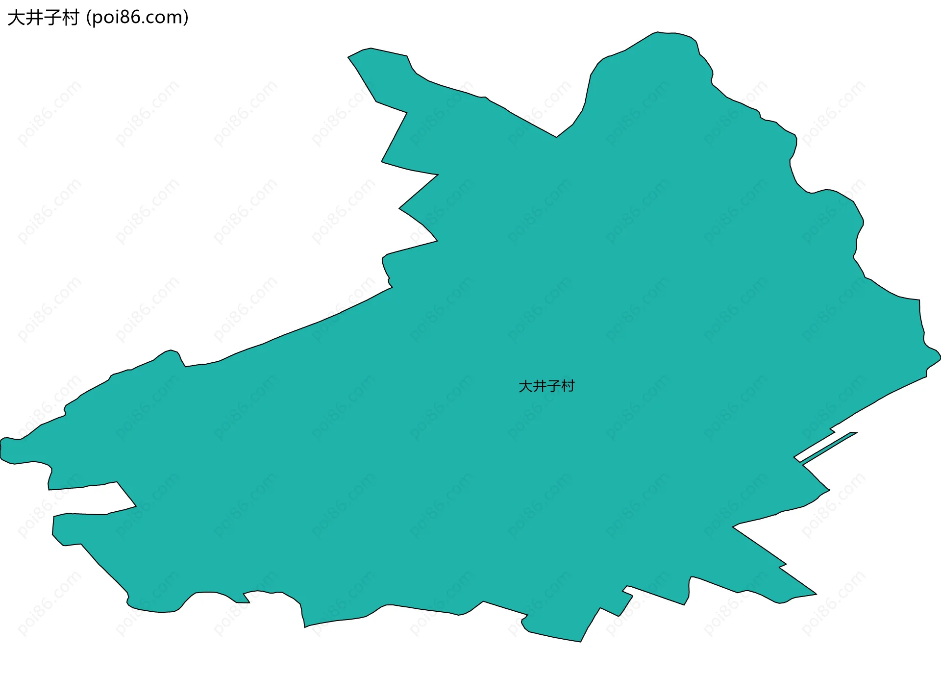 大井子村边界地图