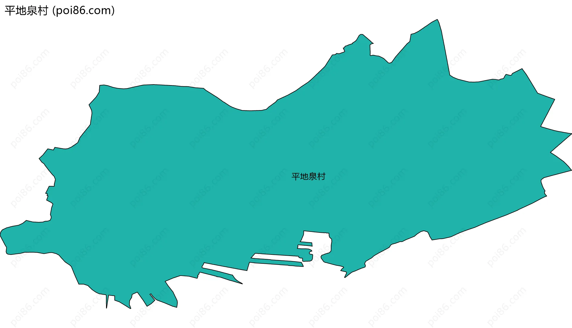 平地泉村边界地图