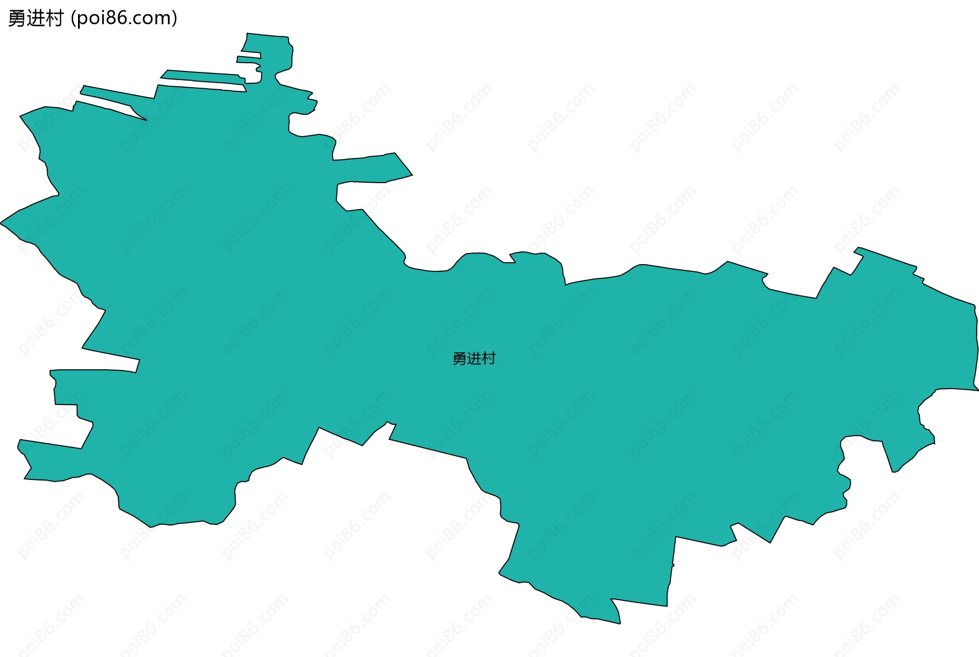 勇进村边界地图