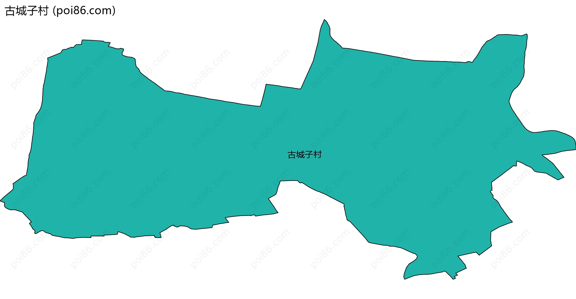 古城子村边界地图