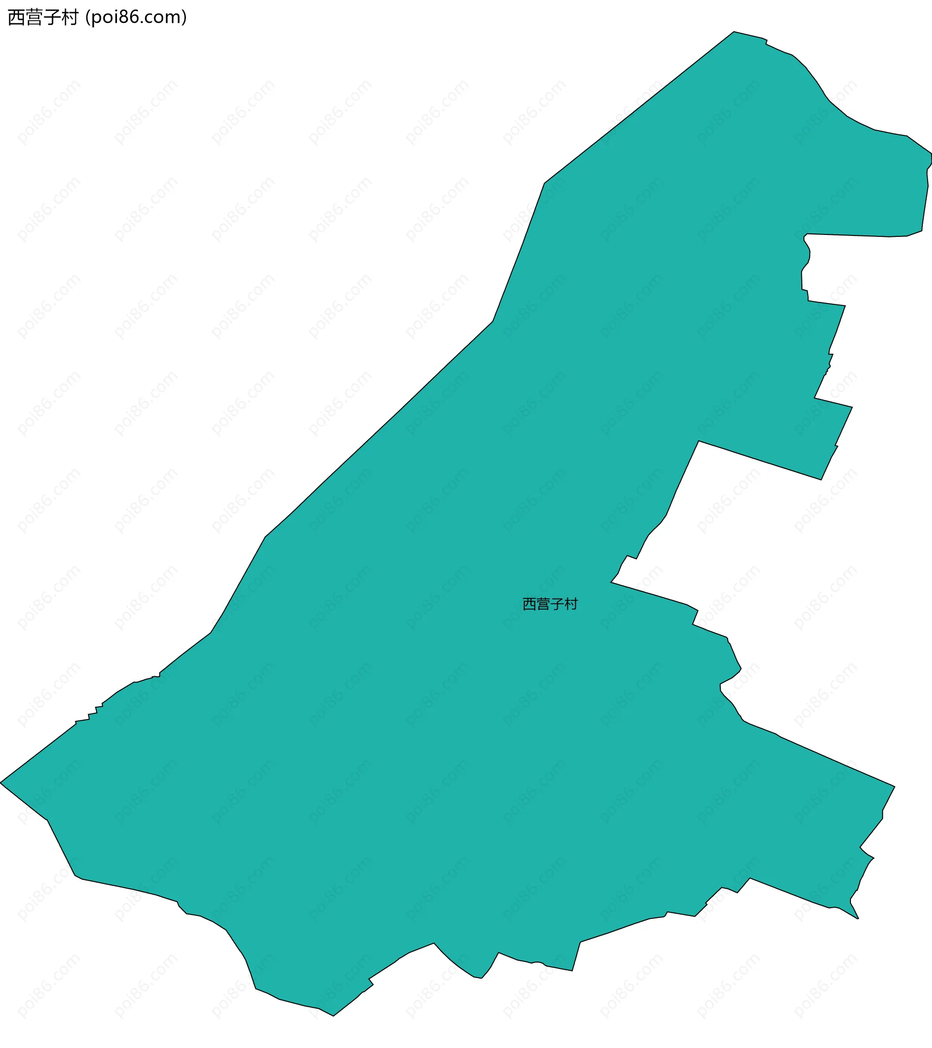 西营子村边界地图