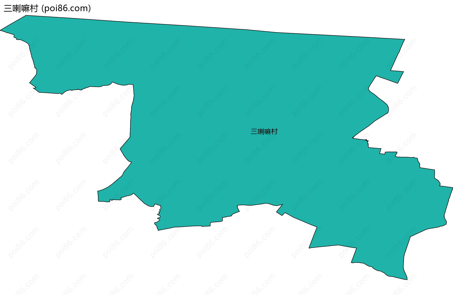 三喇嘛村边界地图