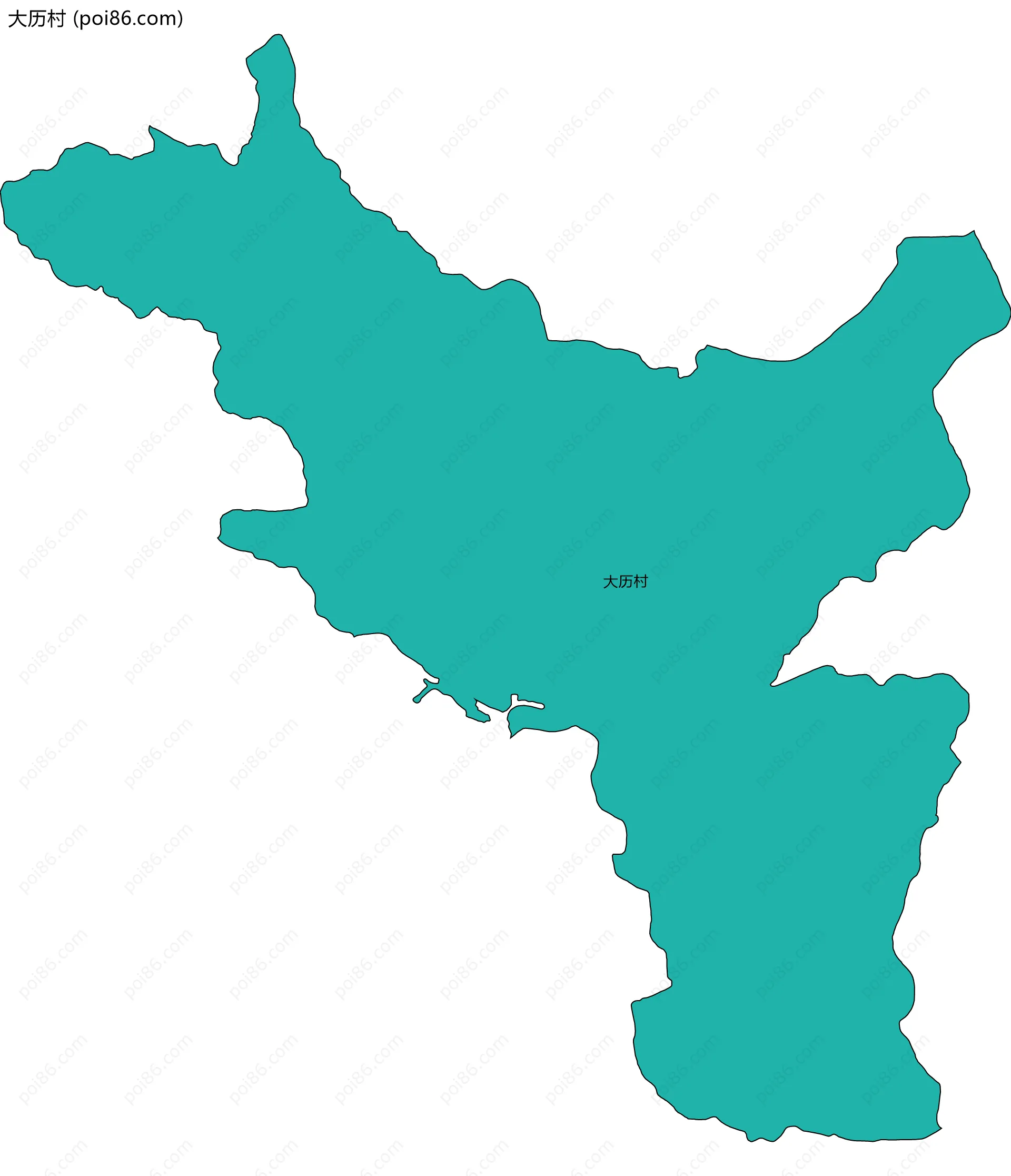 大历村边界地图