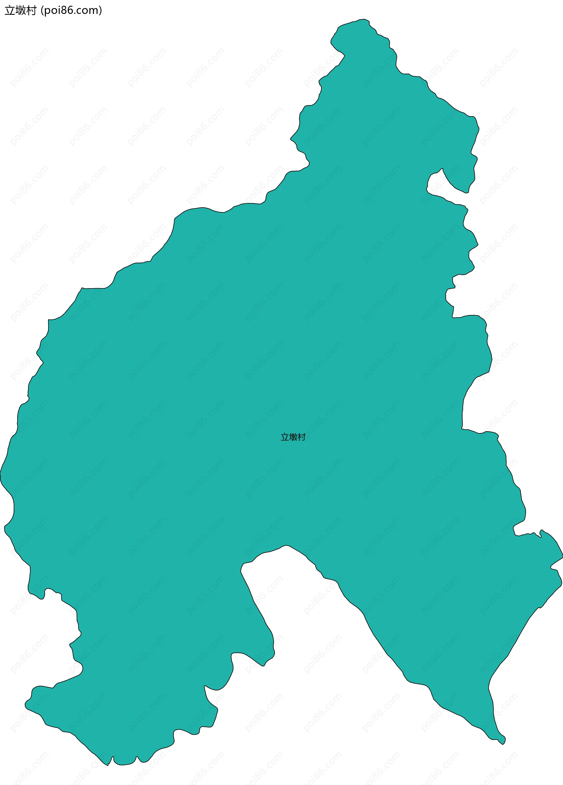 立墩村边界地图
