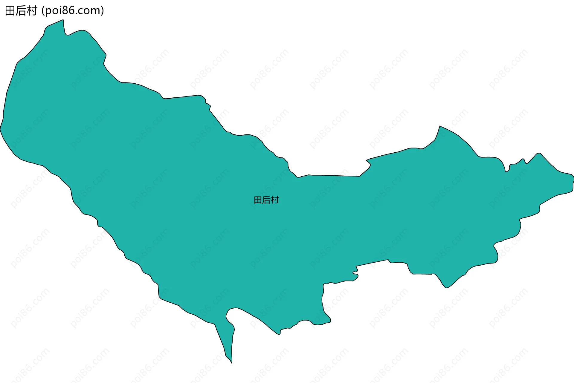 田后村边界地图