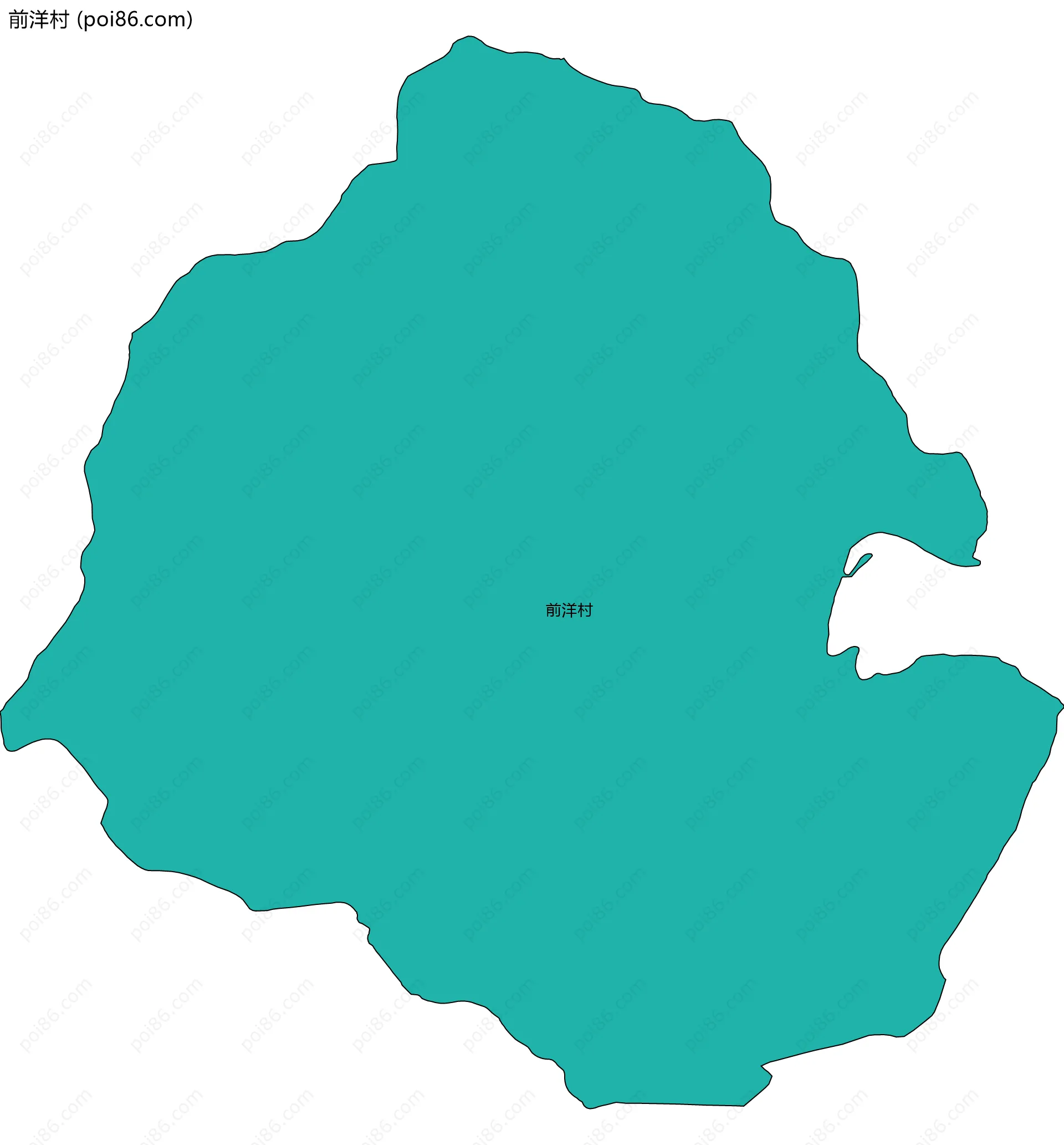 前洋村边界地图