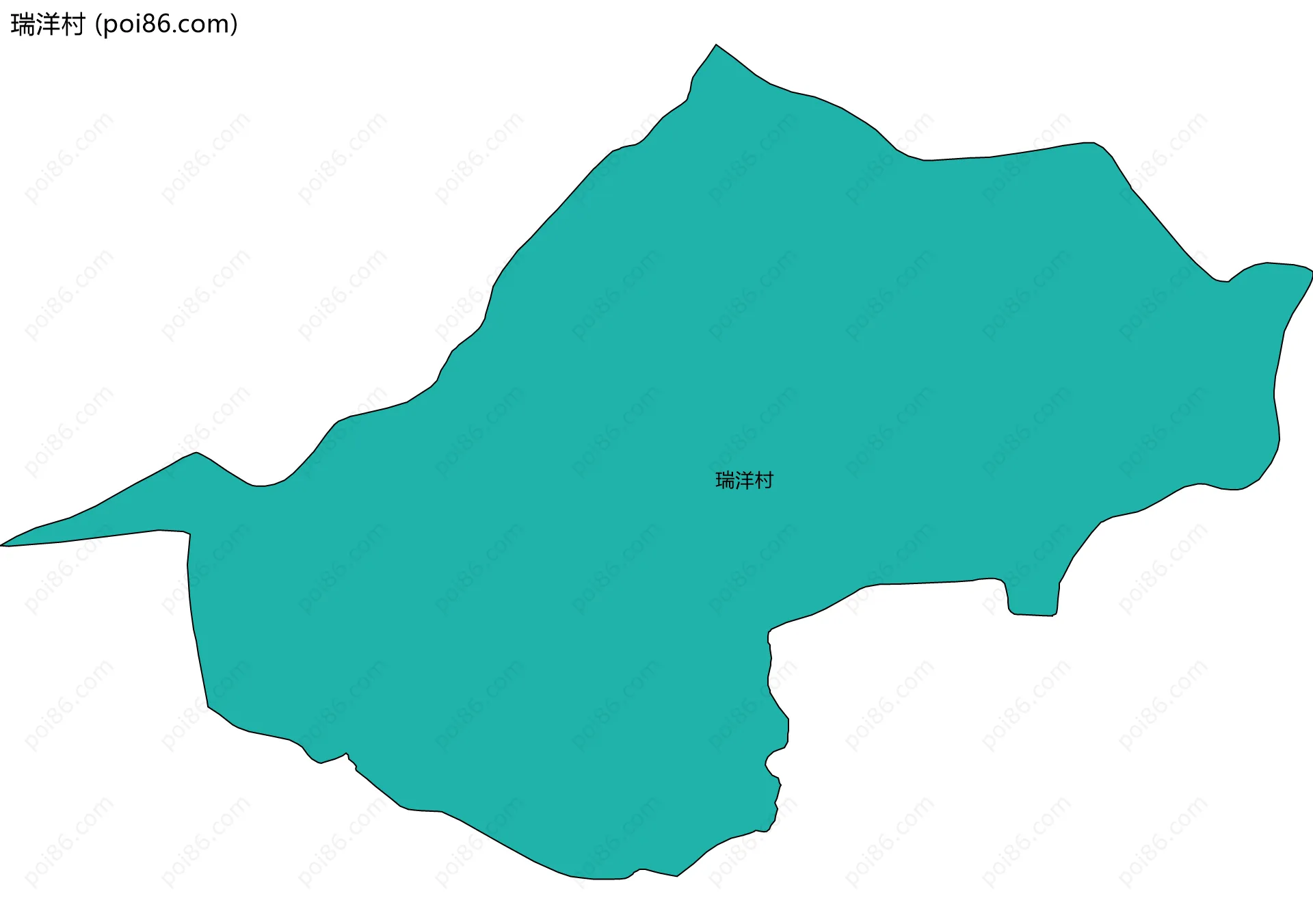 瑞洋村边界地图