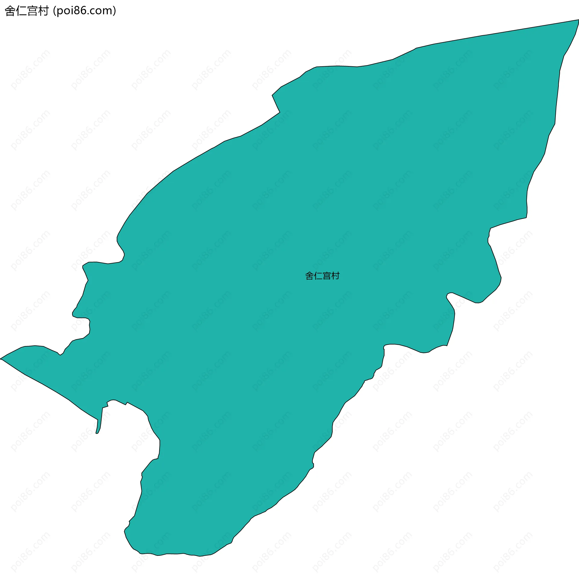 舍仁宫村边界地图