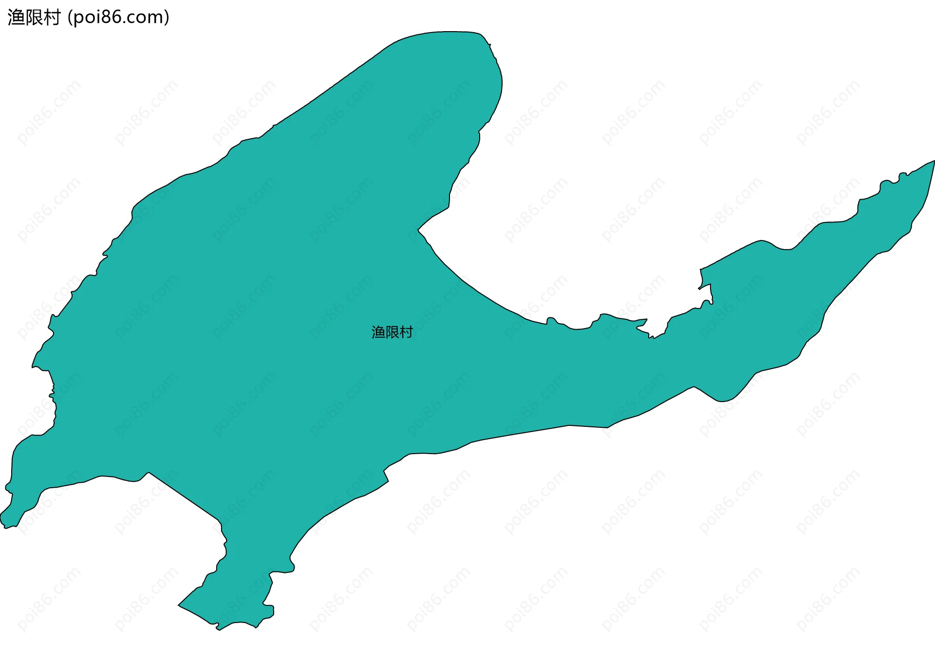 渔限村边界地图