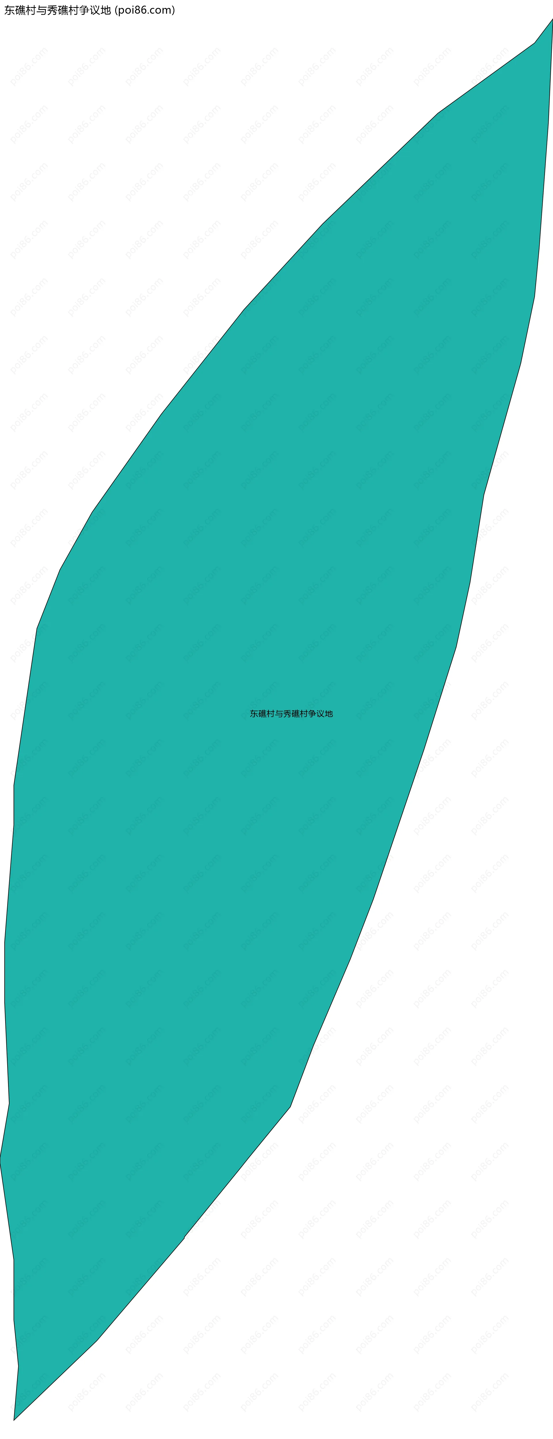 东礁村与秀礁村争议地边界地图