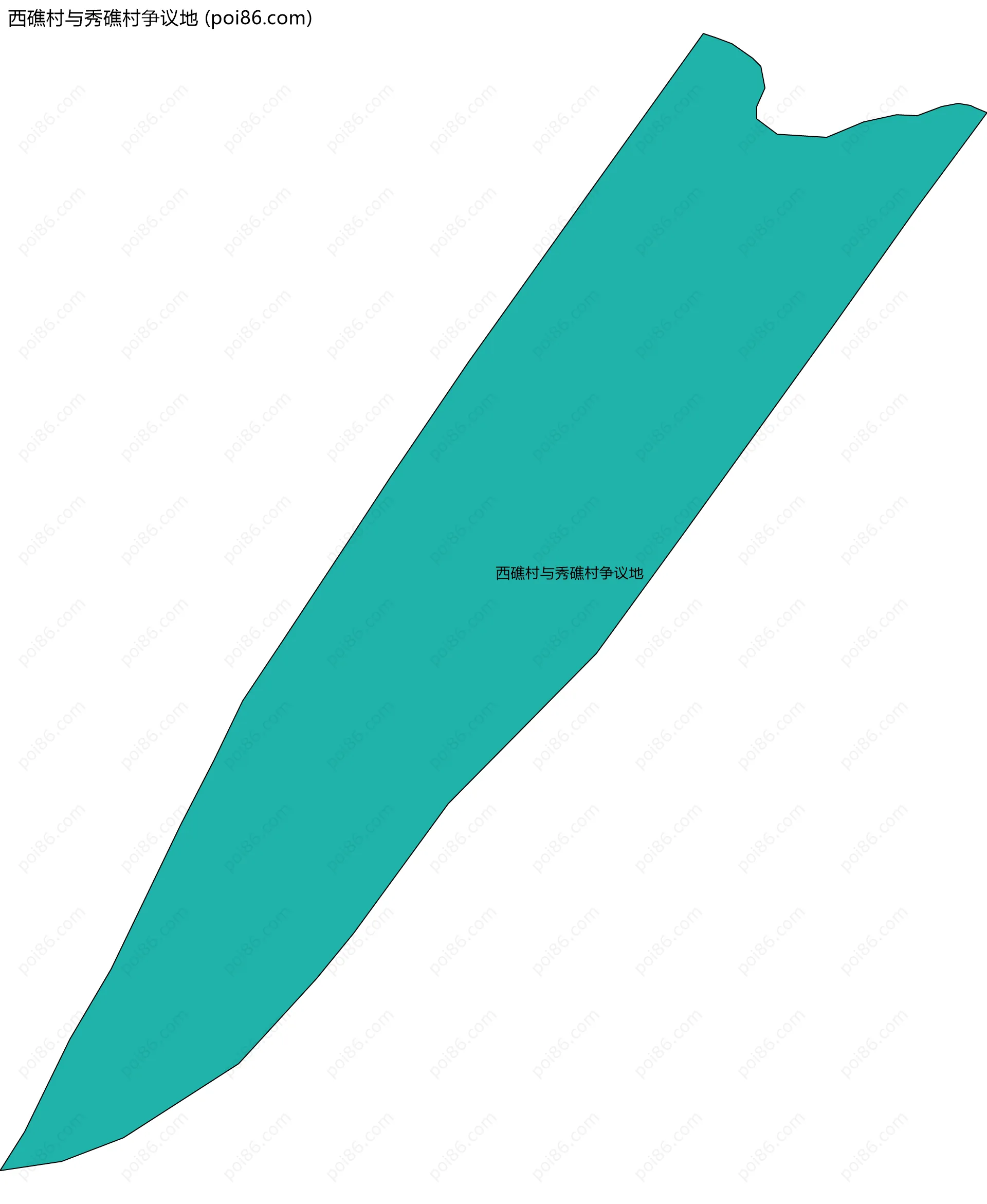 西礁村与秀礁村争议地边界地图