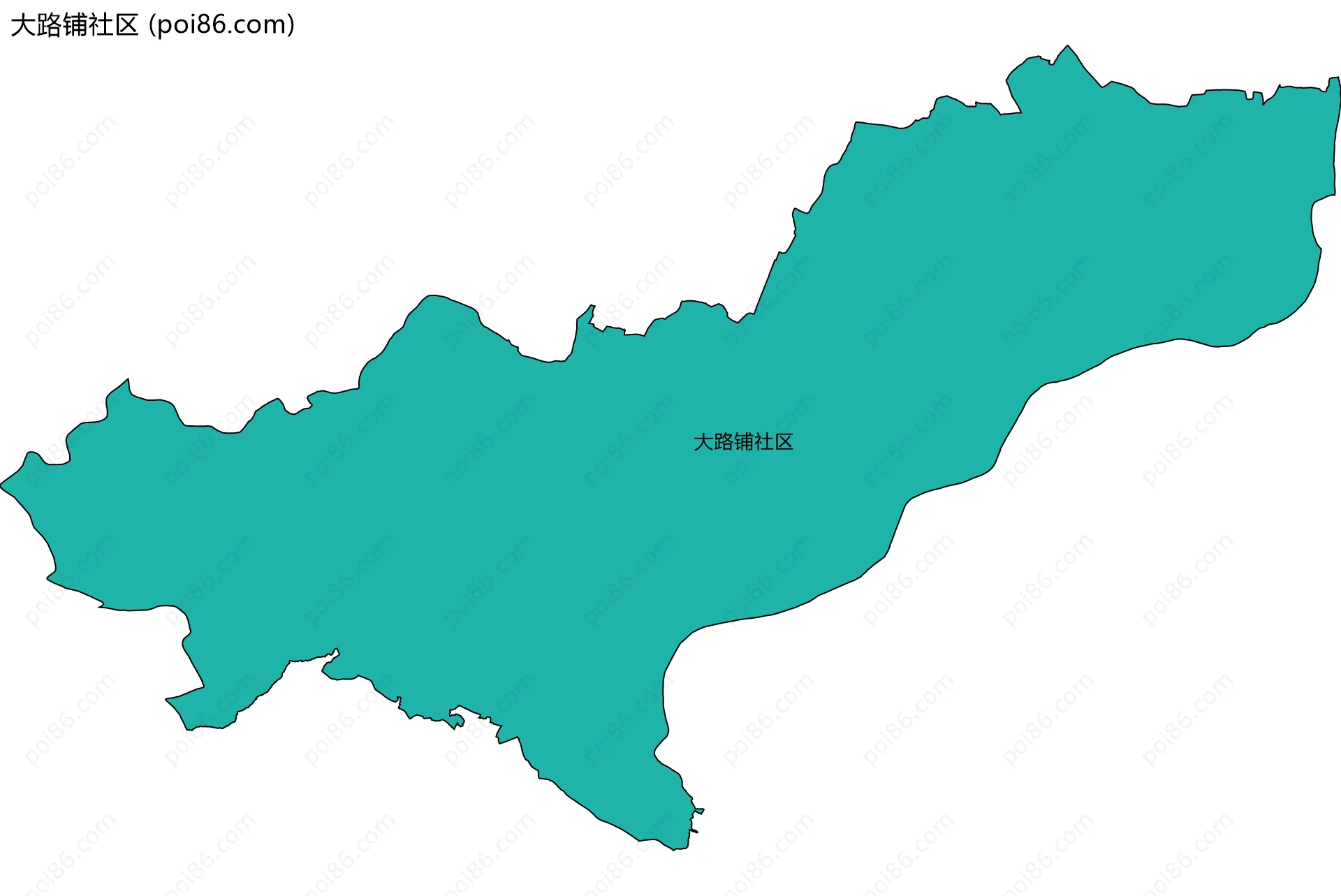 大路铺社区边界地图