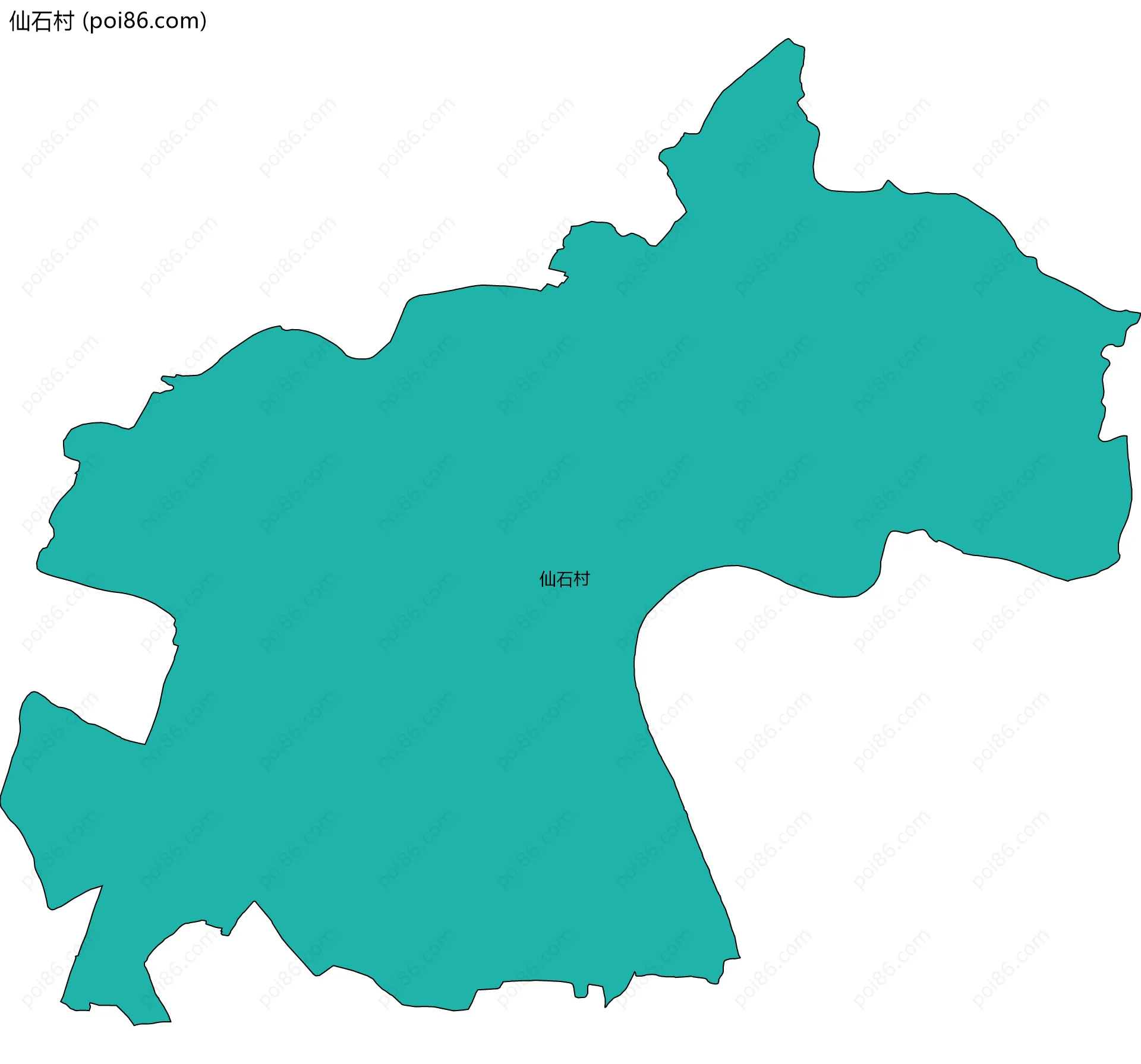 仙石村边界地图