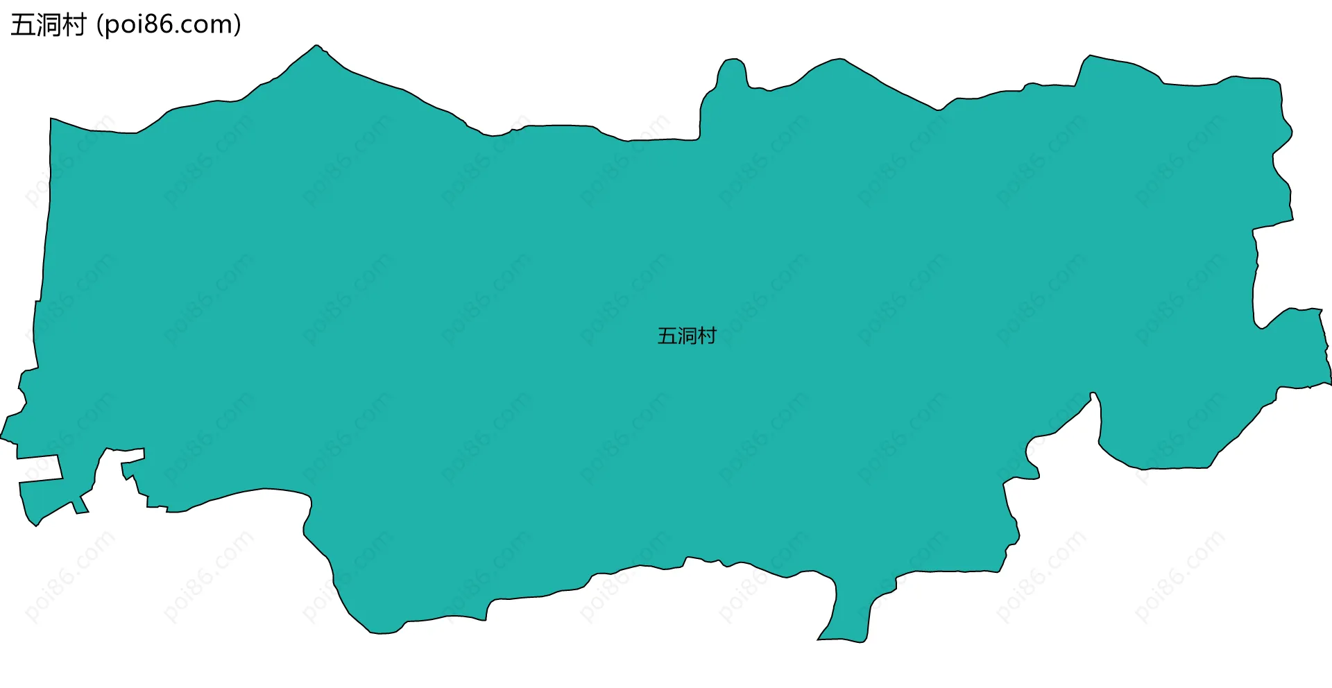 五洞村边界地图