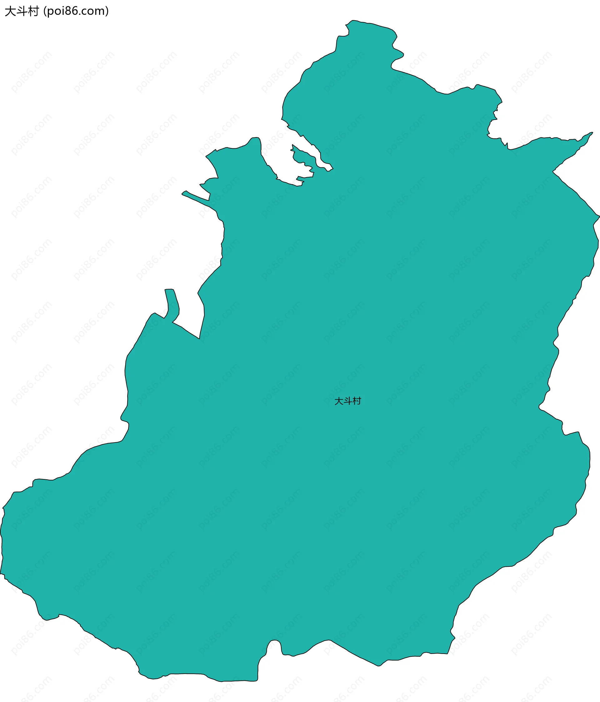 大斗村边界地图