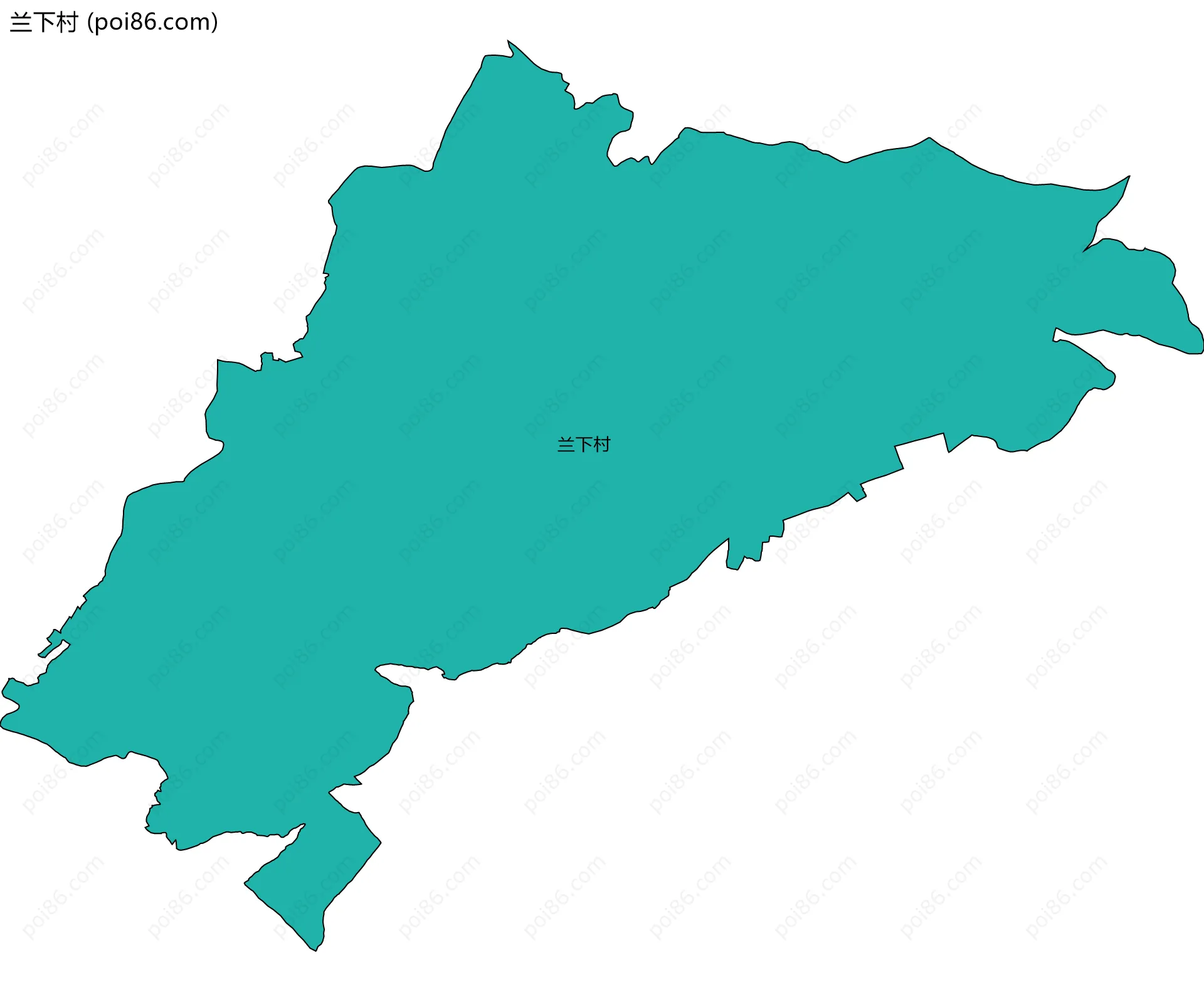 兰下村边界地图