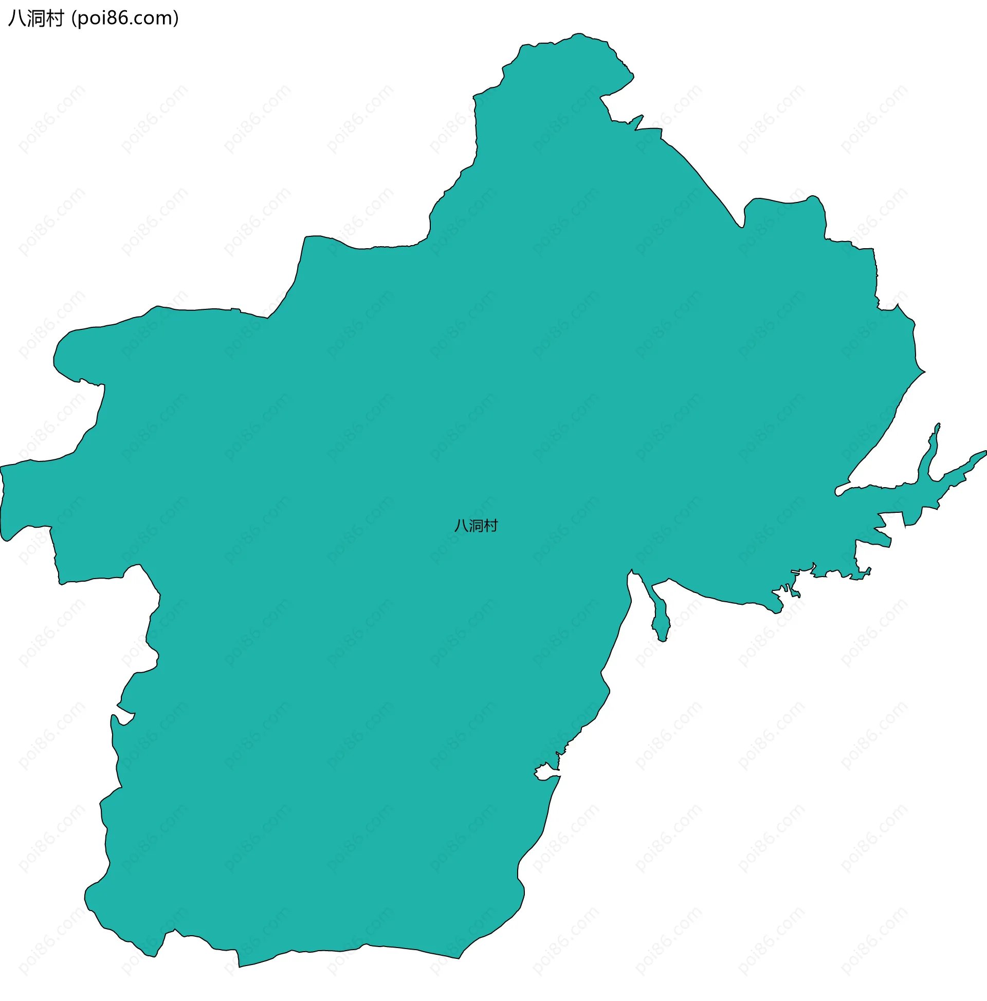 八洞村边界地图