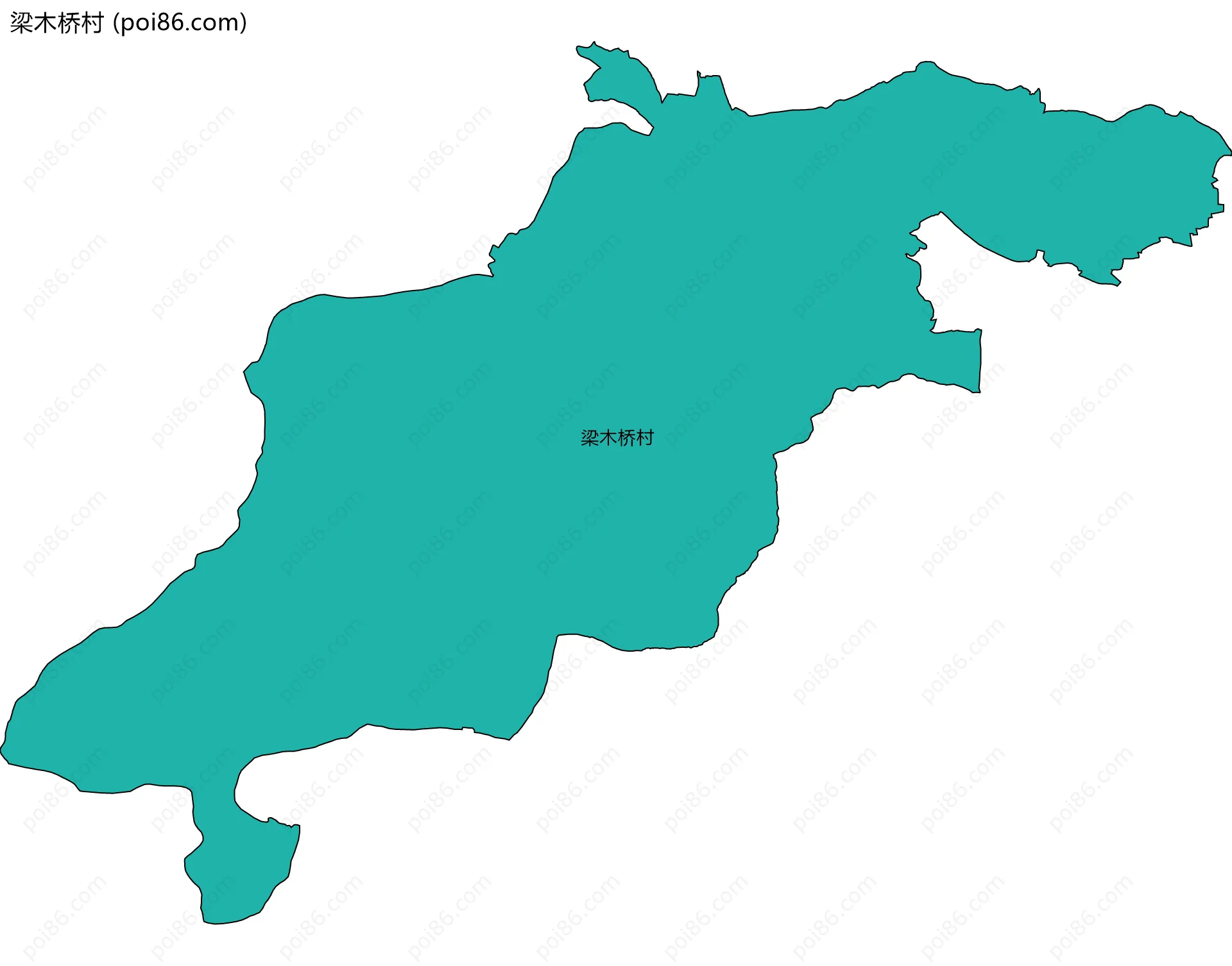 梁木桥村边界地图