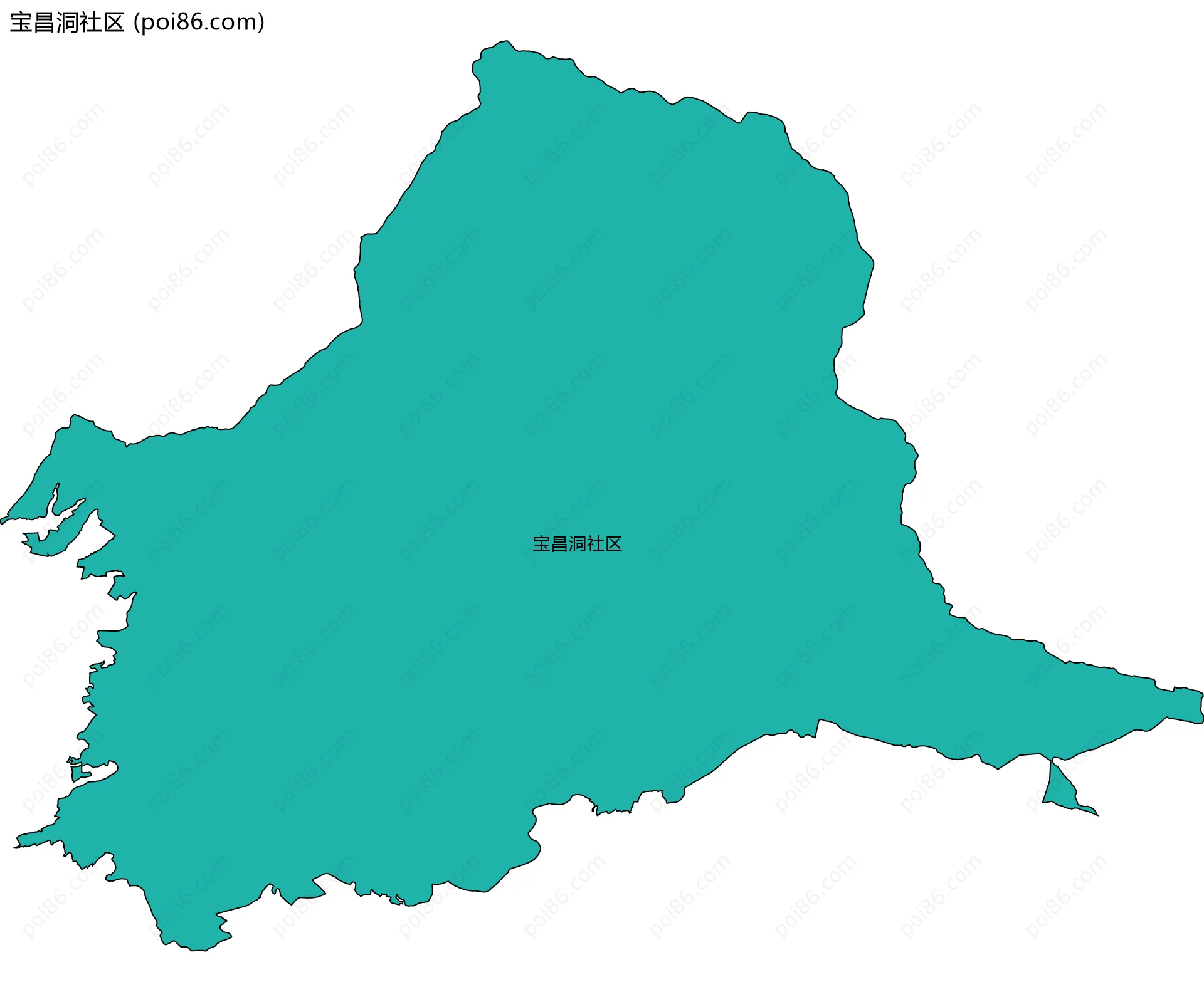 宝昌洞社区边界地图