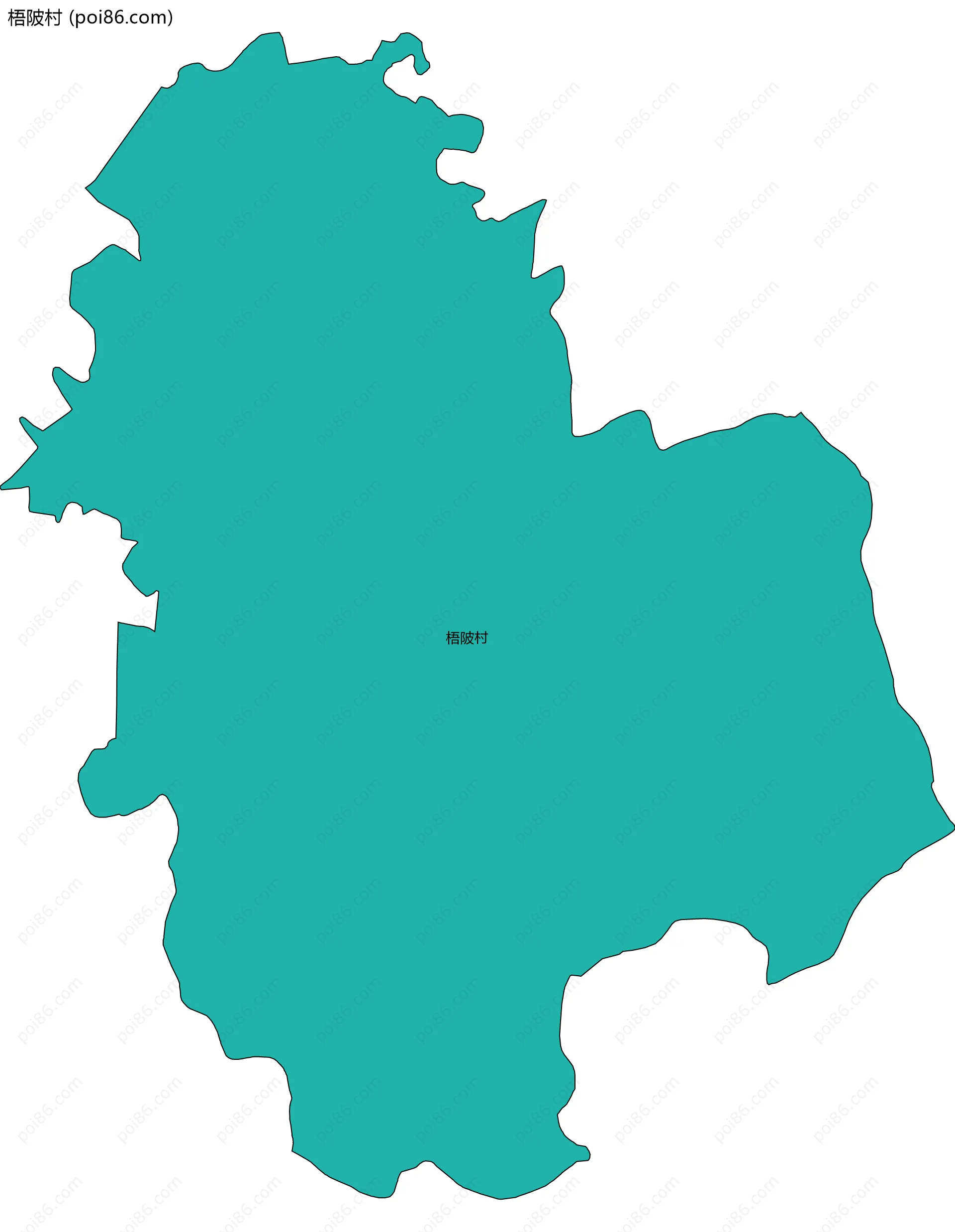 梧陂村边界地图