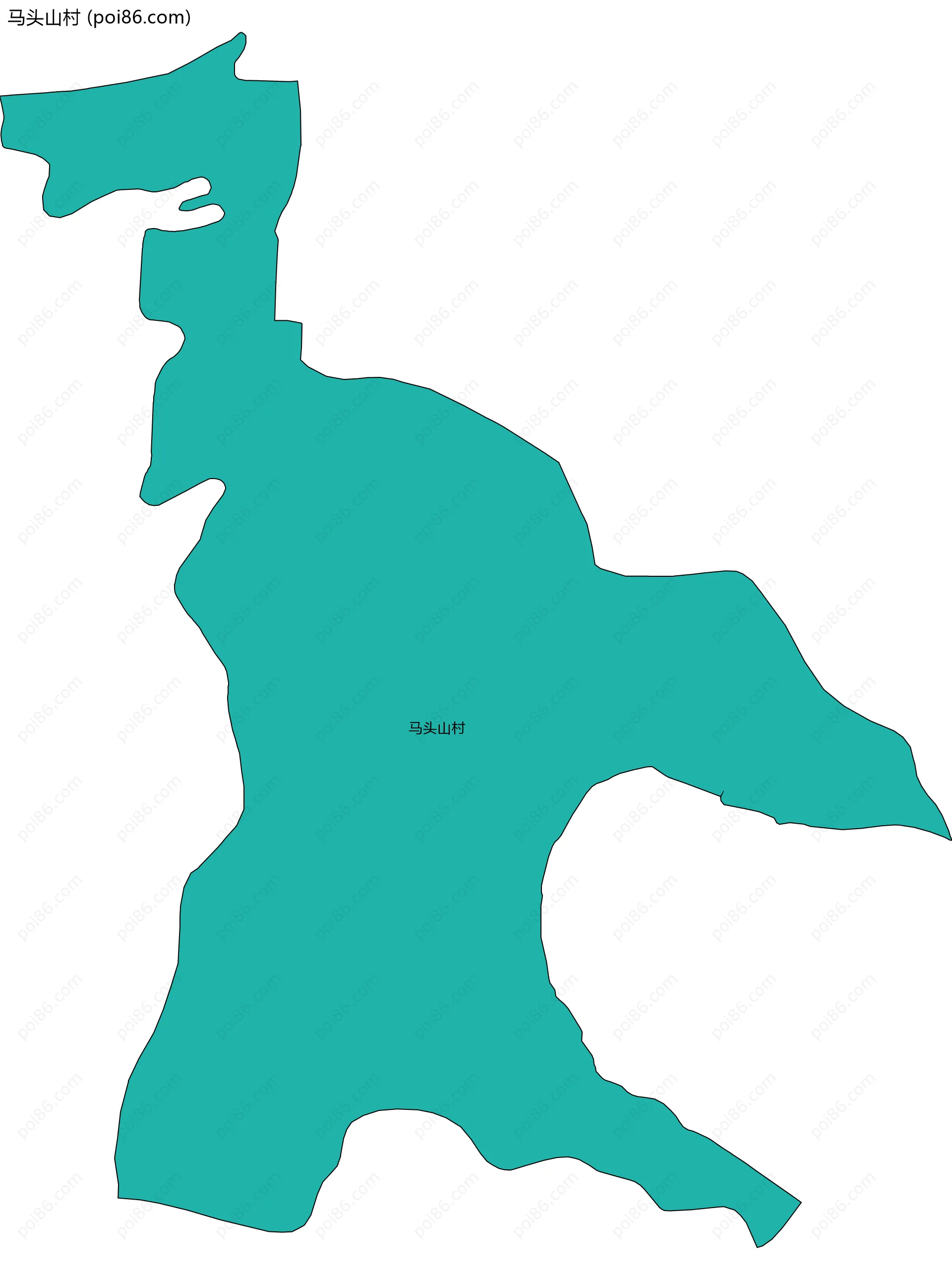 马头山村边界地图