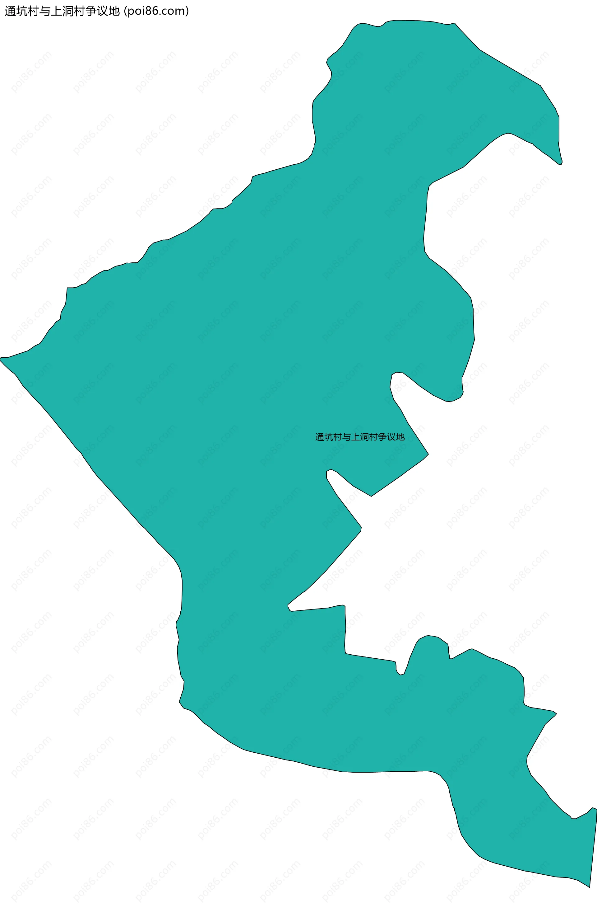 通坑村与上洞村争议地边界地图