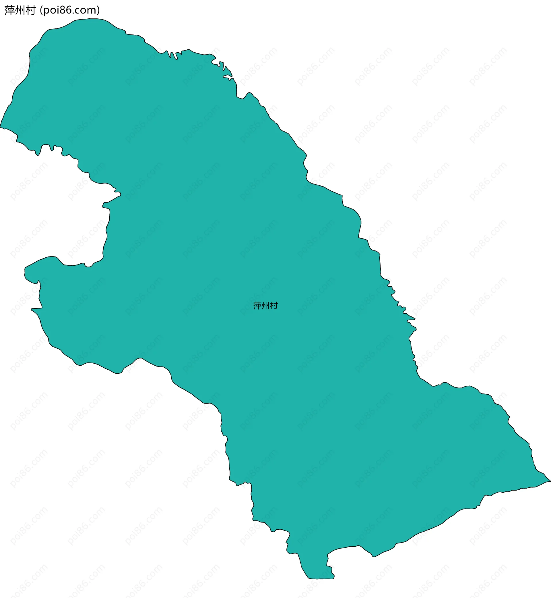 萍州村边界地图