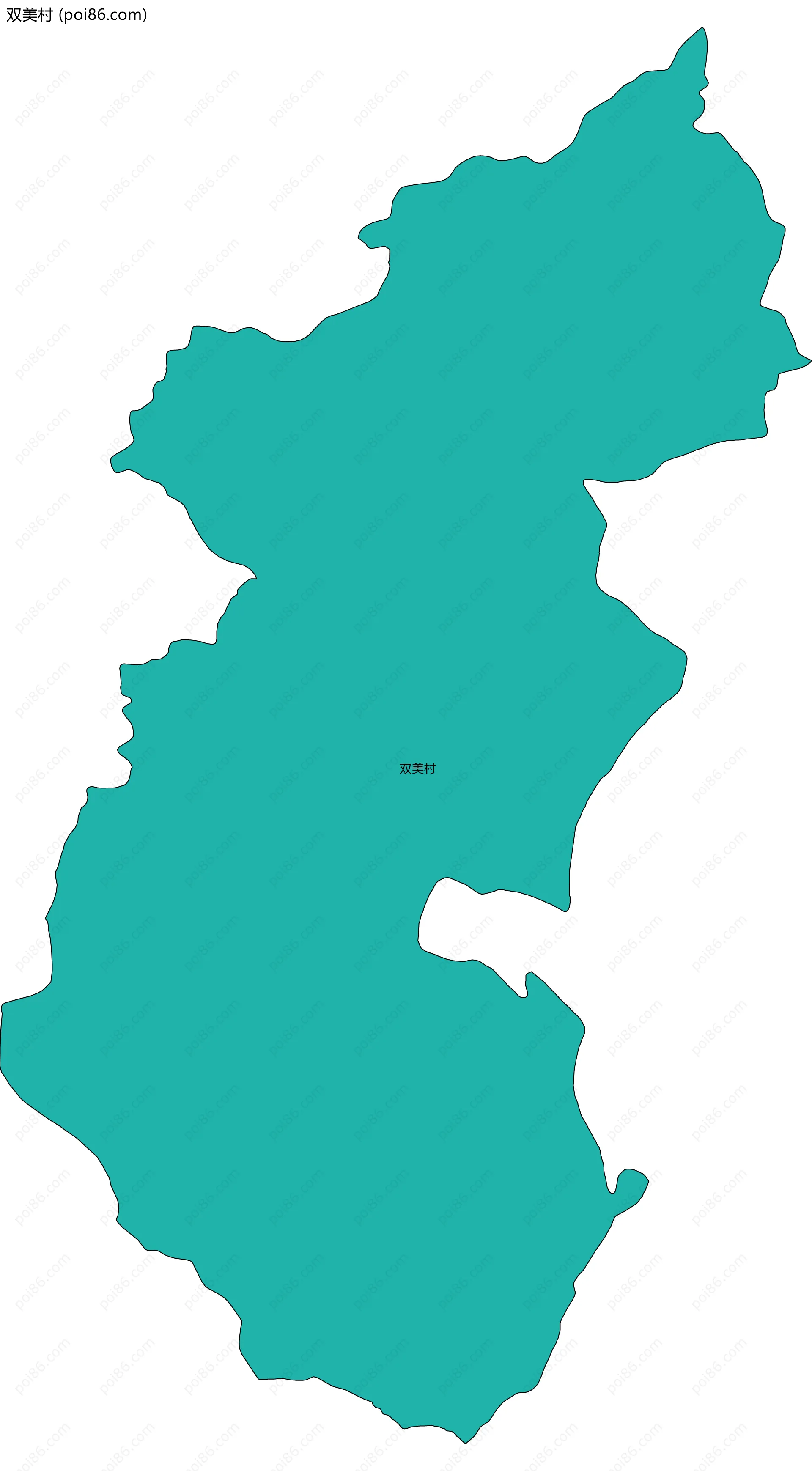 双美村边界地图