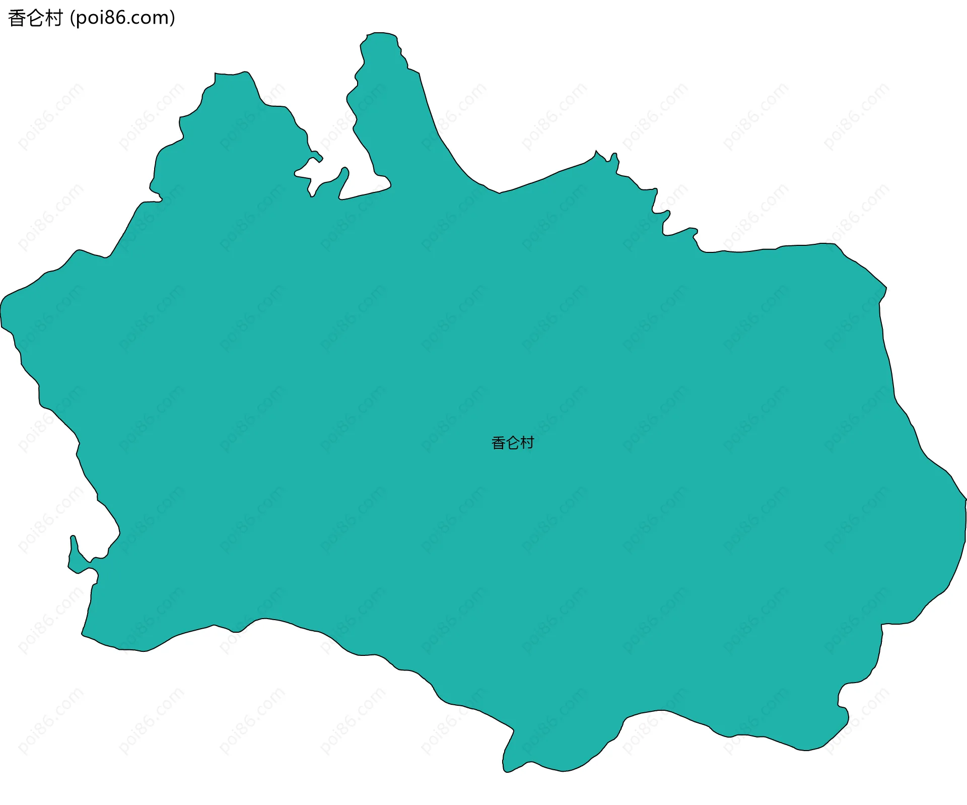 香仑村边界地图