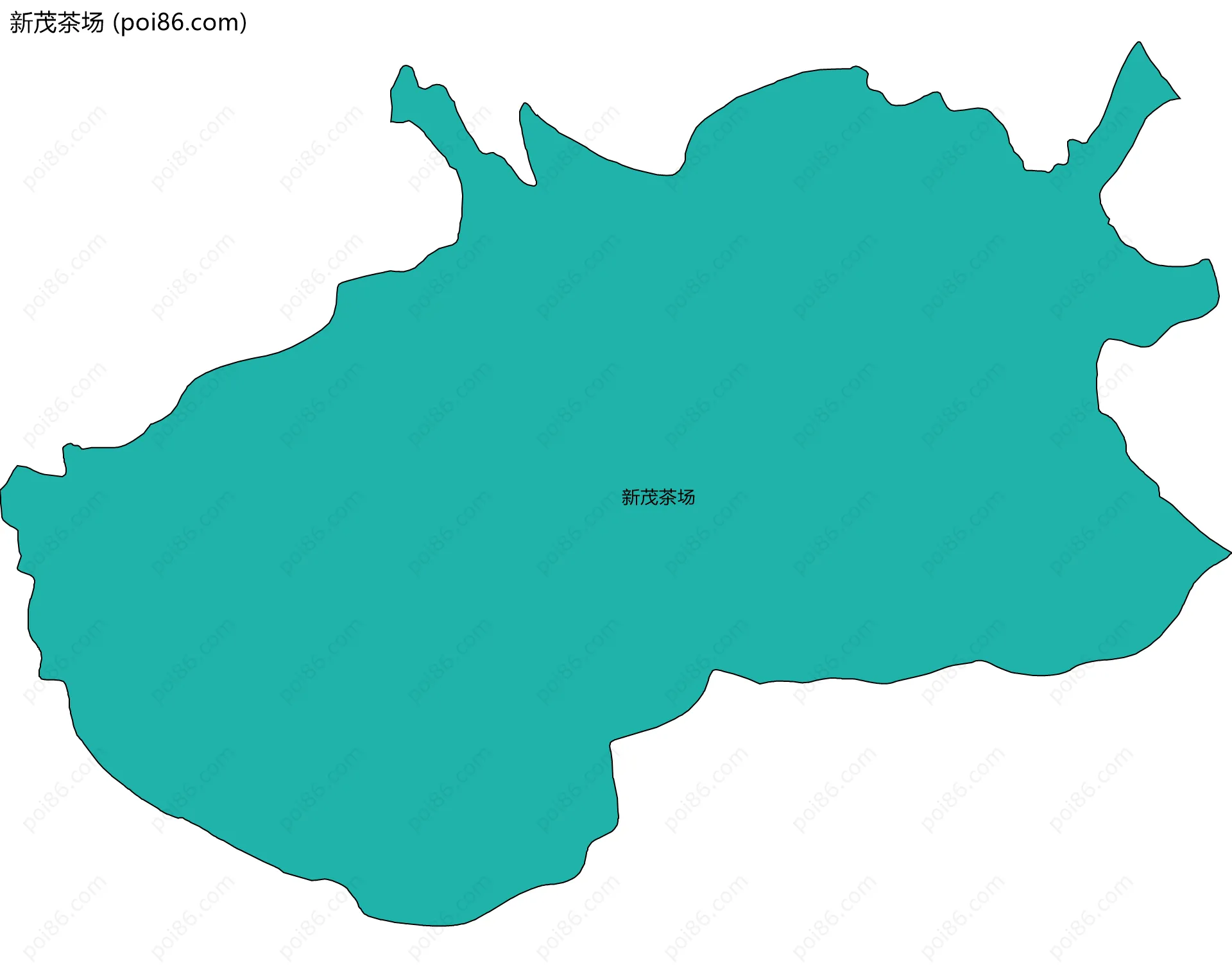 新茂茶场边界地图