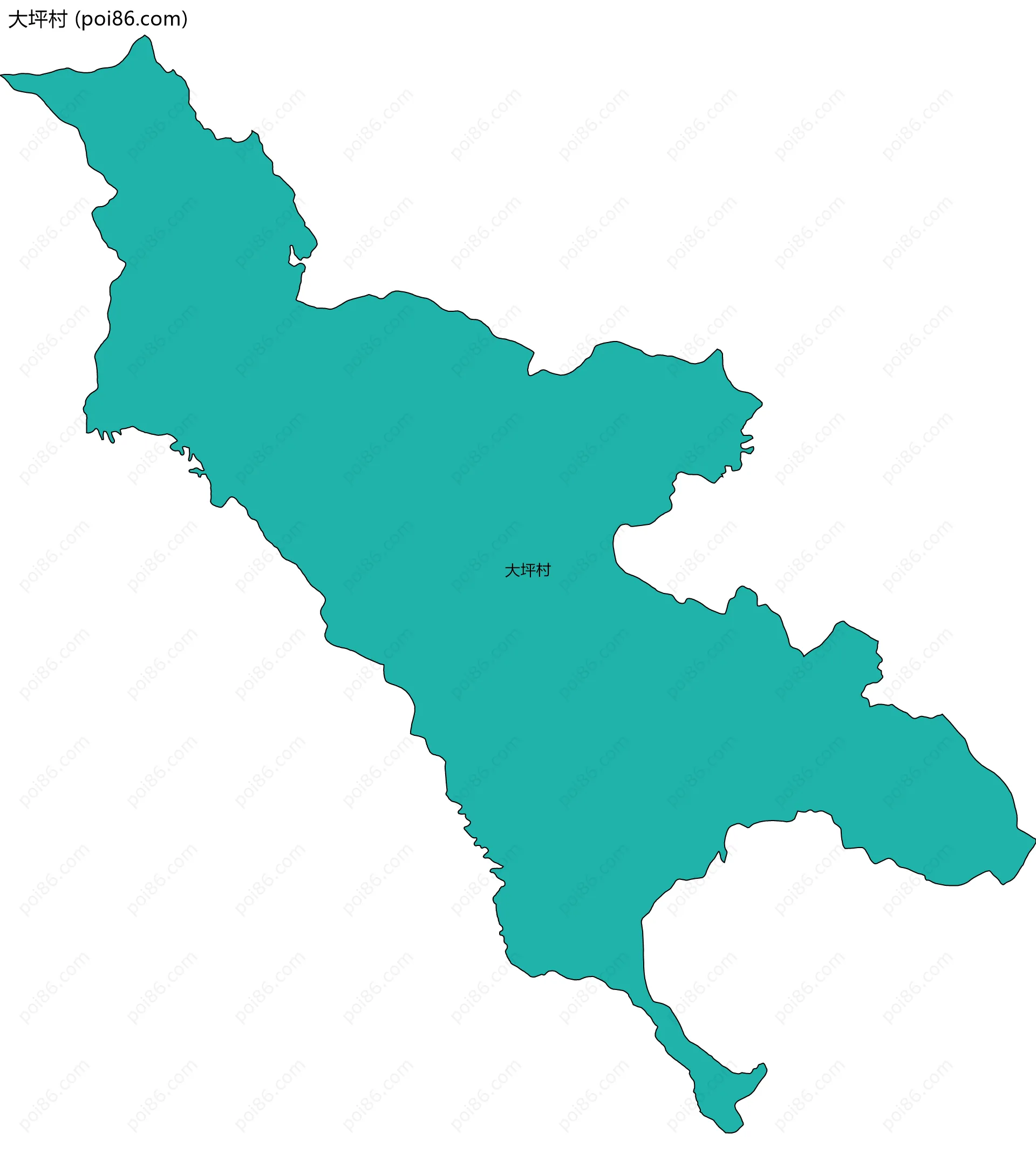 大坪村边界地图