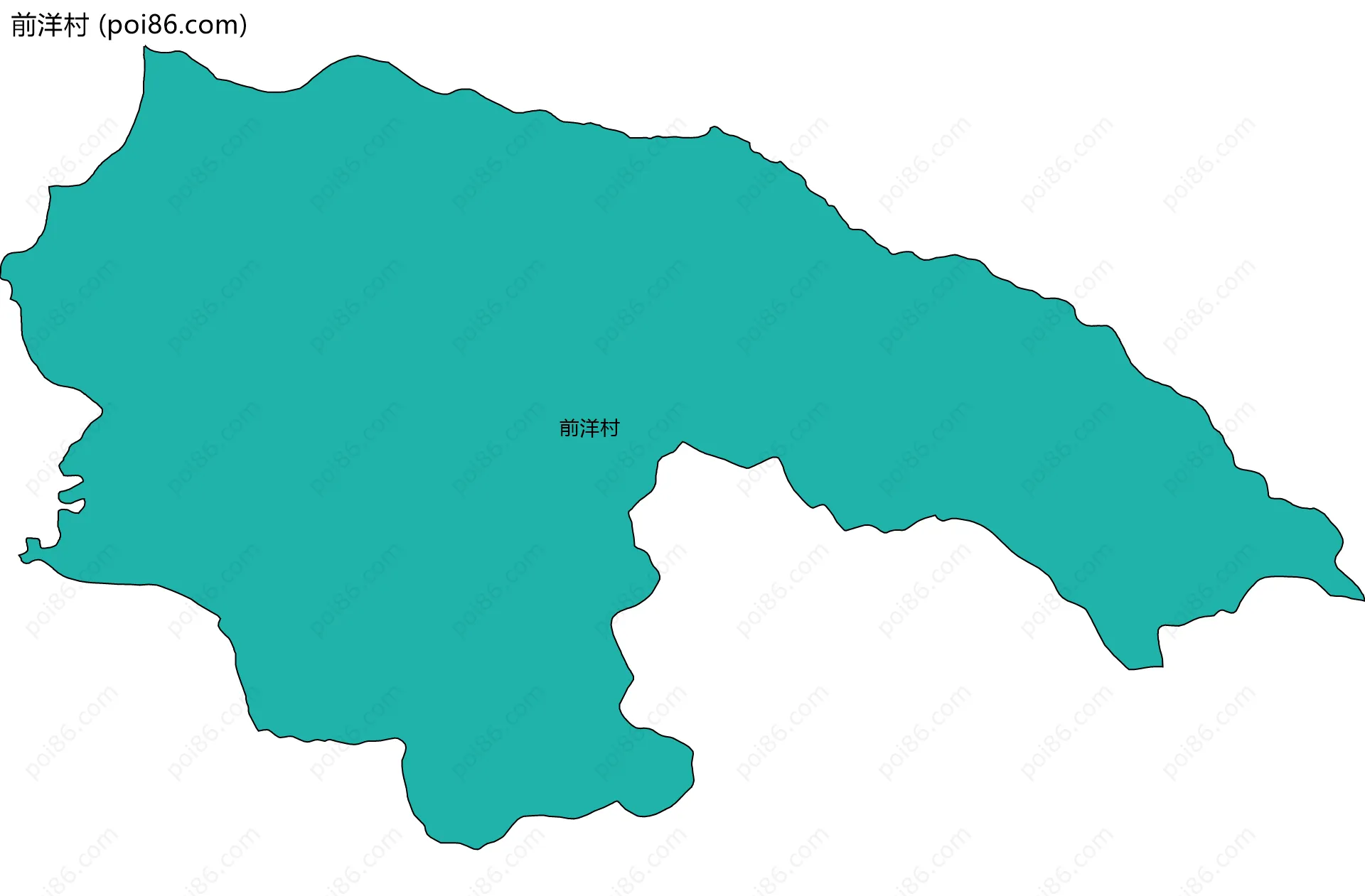 前洋村边界地图