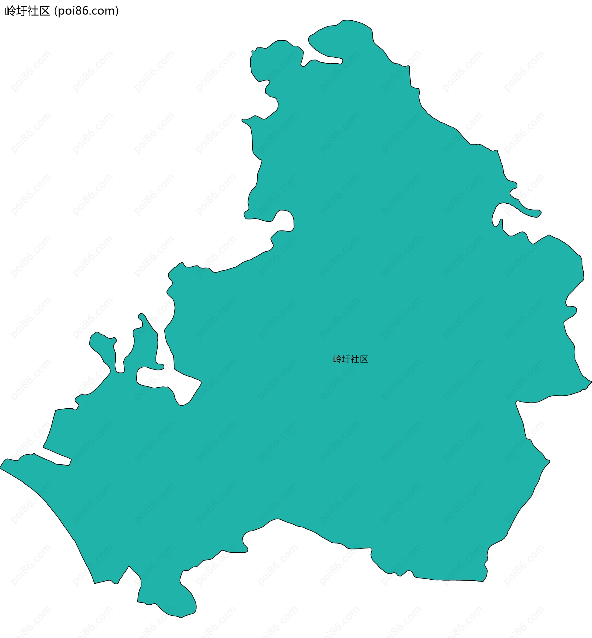 岭圩社区边界地图