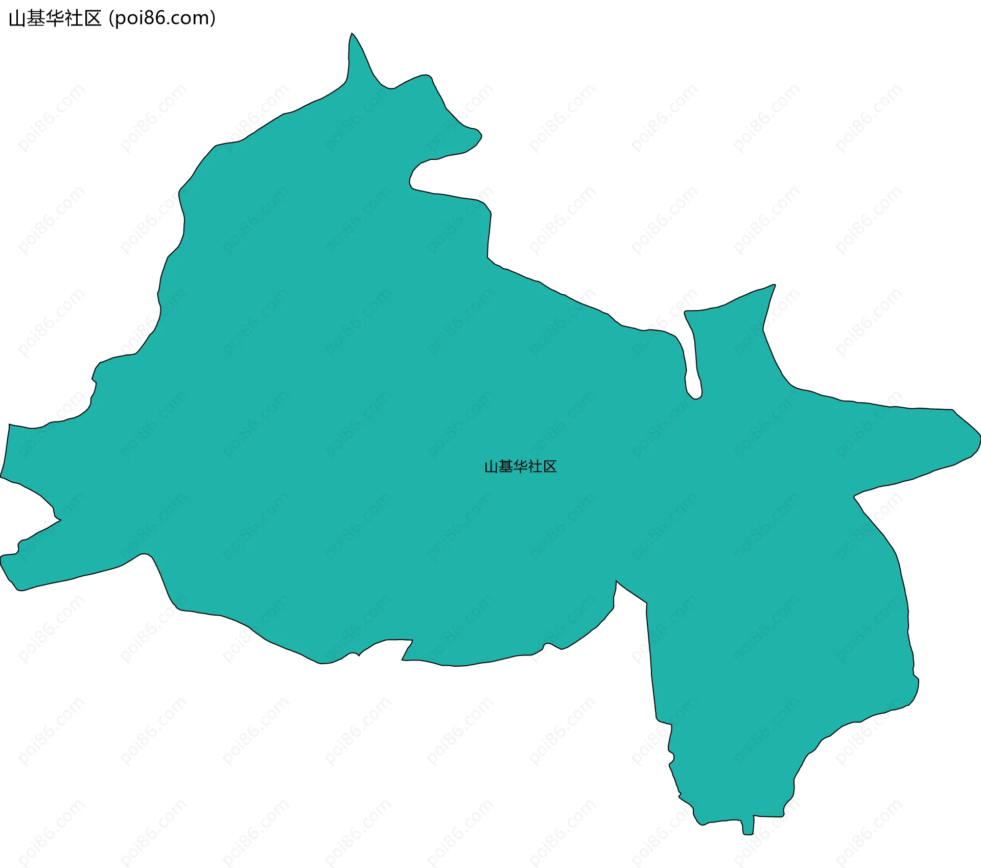 山基华社区边界地图