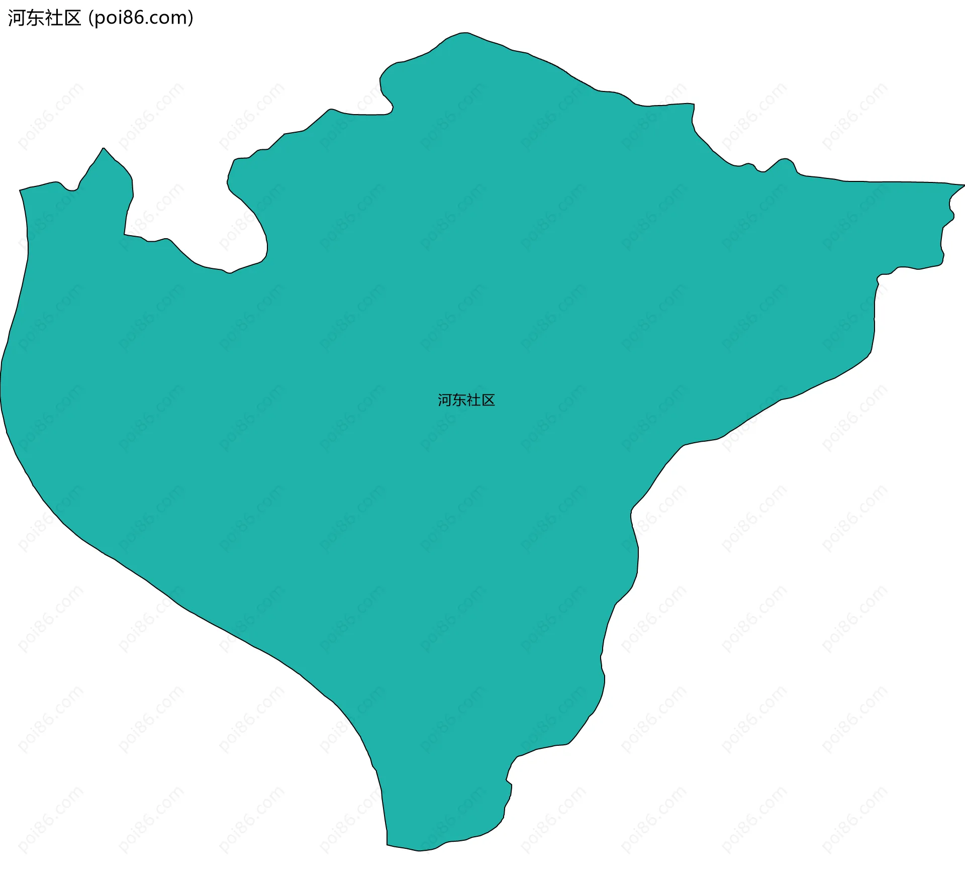 河东社区边界地图