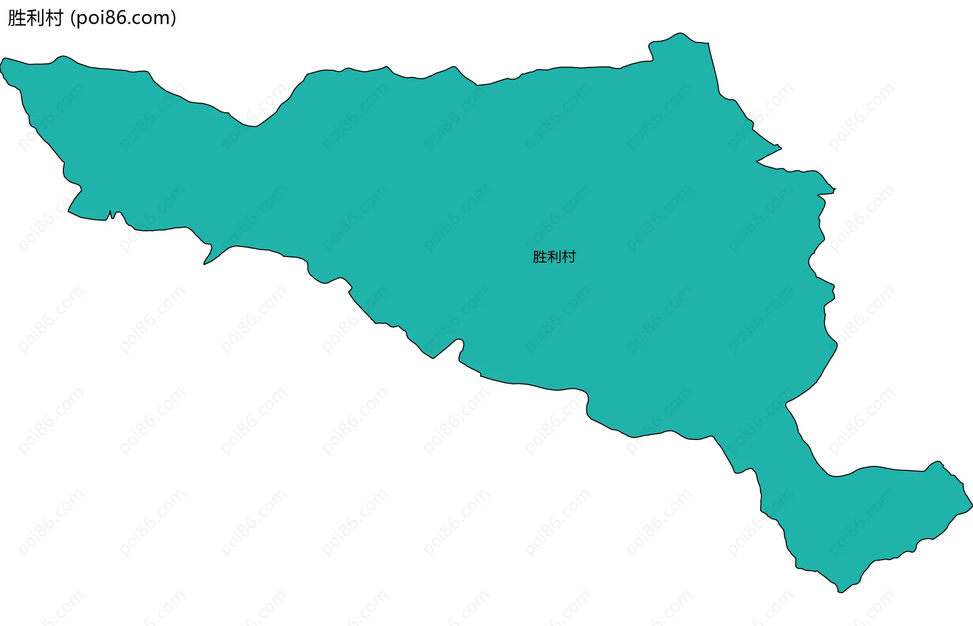 胜利村边界地图