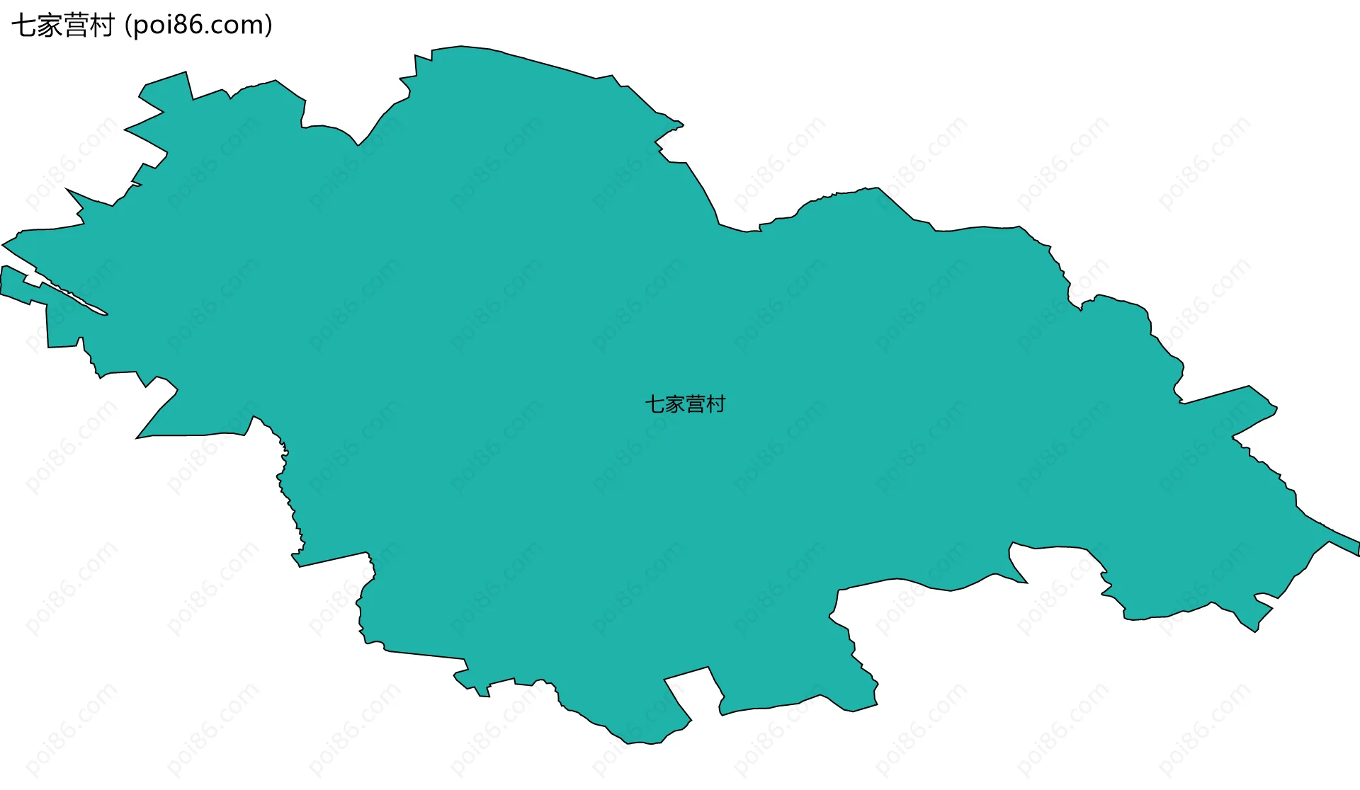 七家营村边界地图