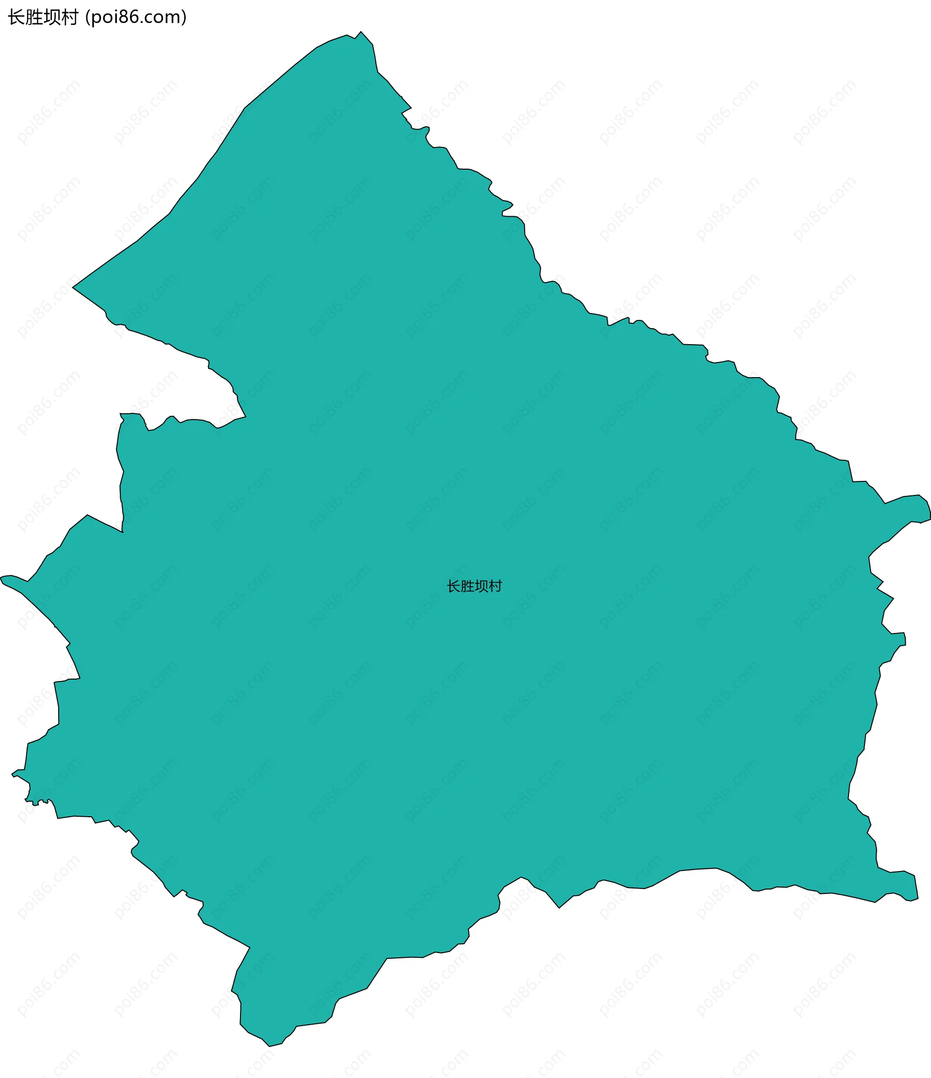长胜坝村边界地图