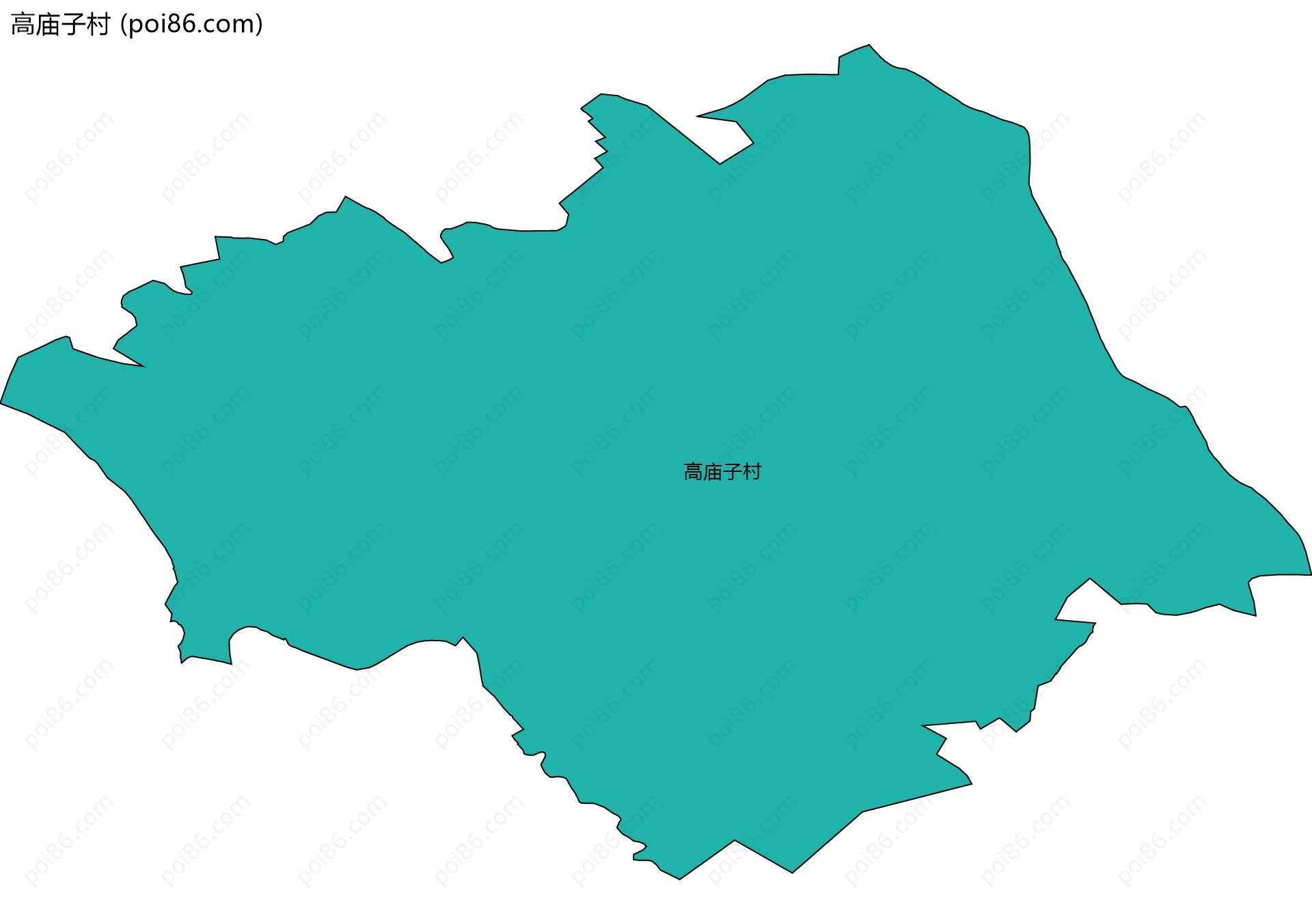 高庙子村边界地图